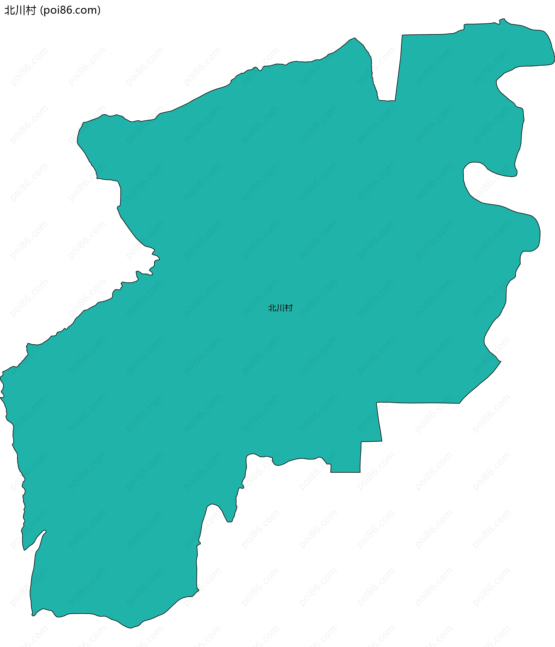 北川村边界地图