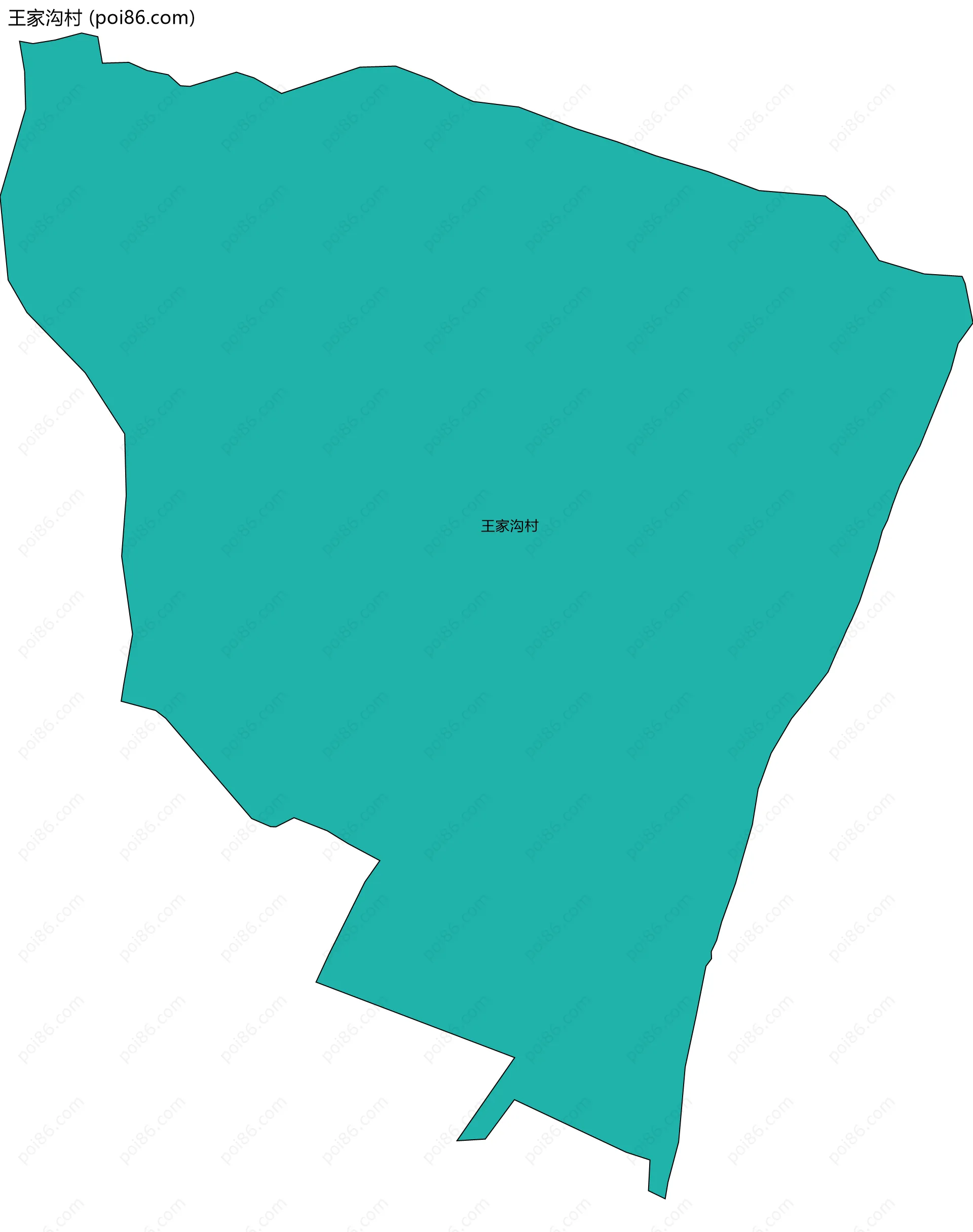 王家沟村边界地图