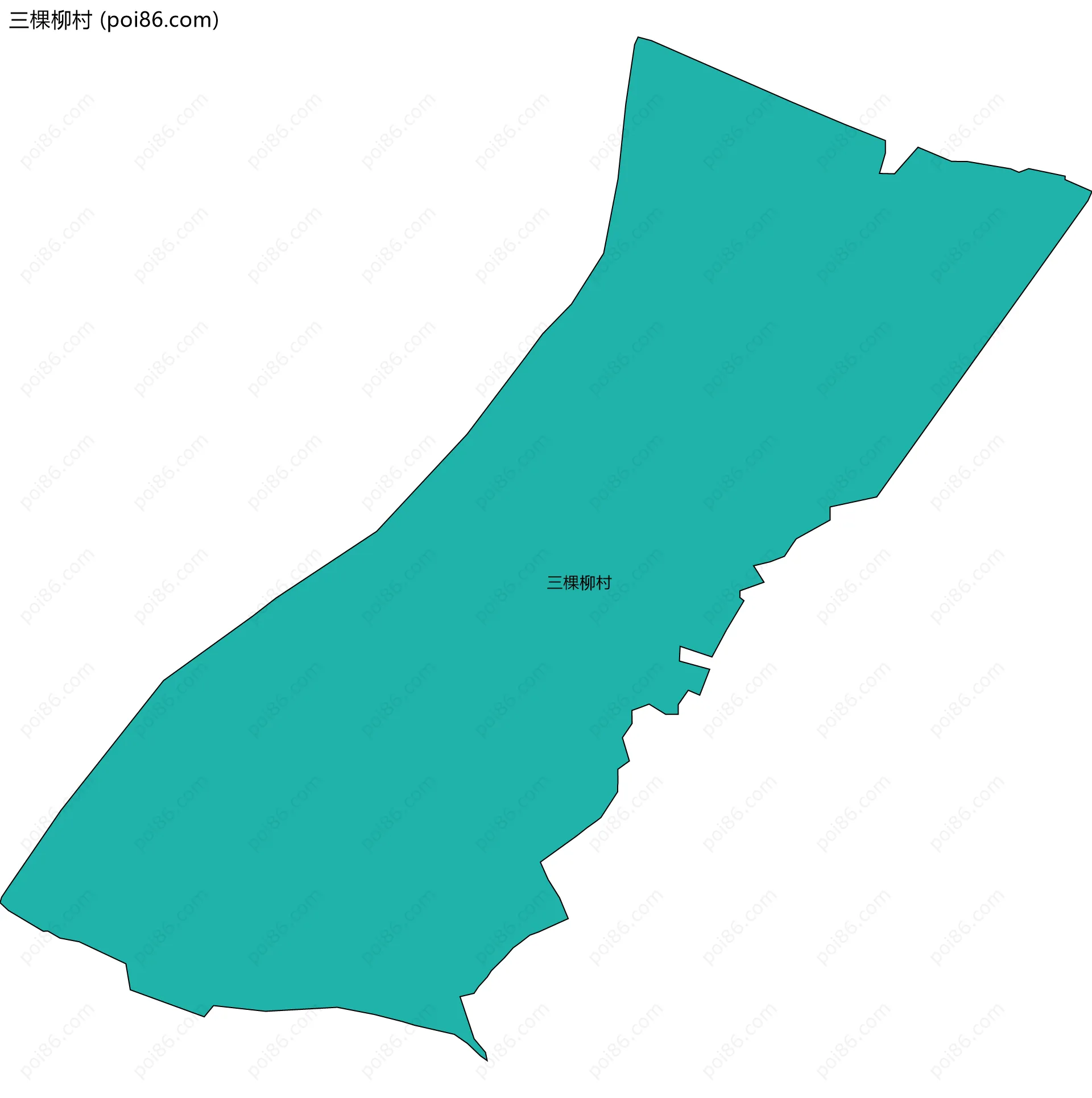 三棵柳村边界地图