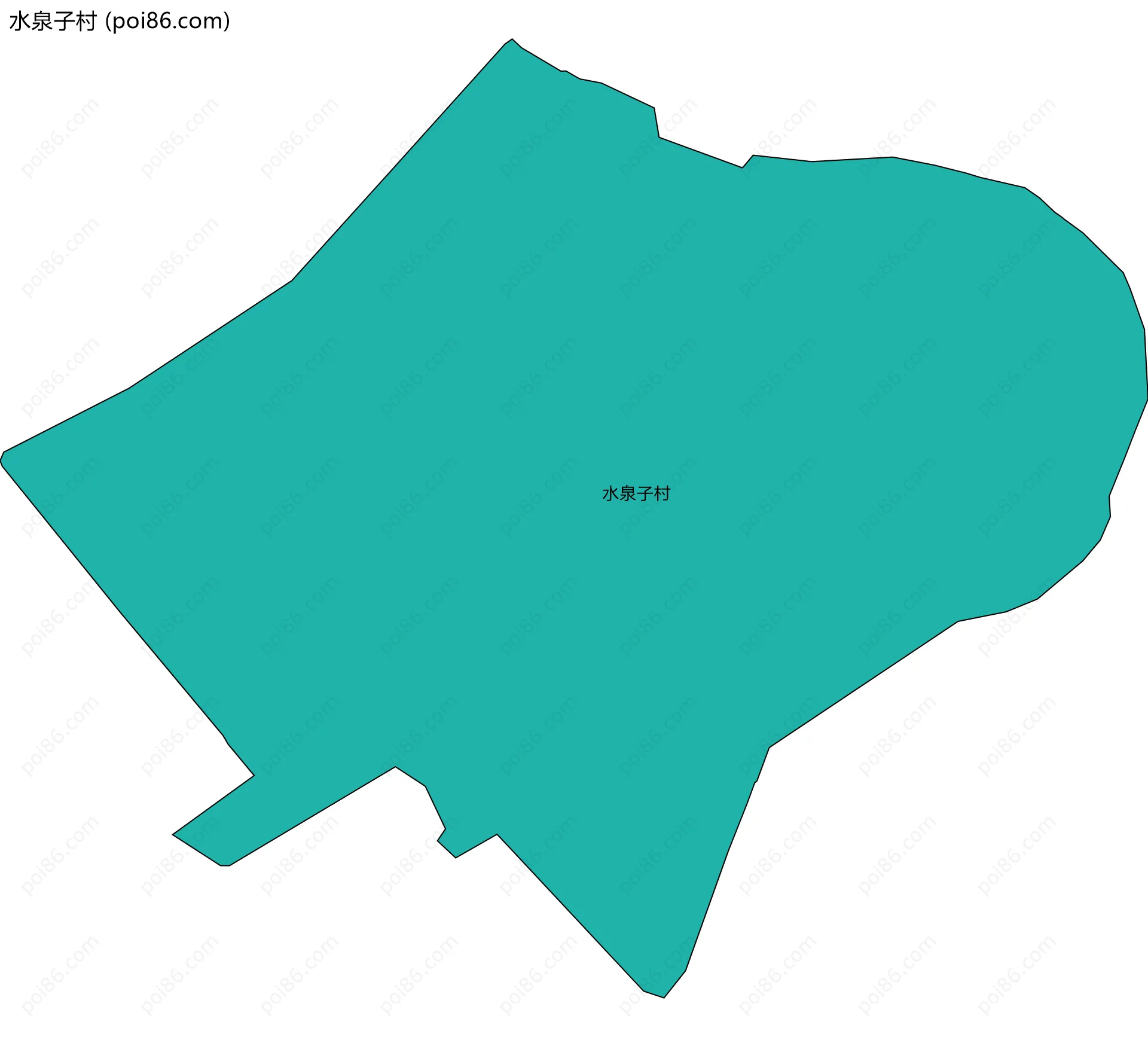 水泉子村边界地图