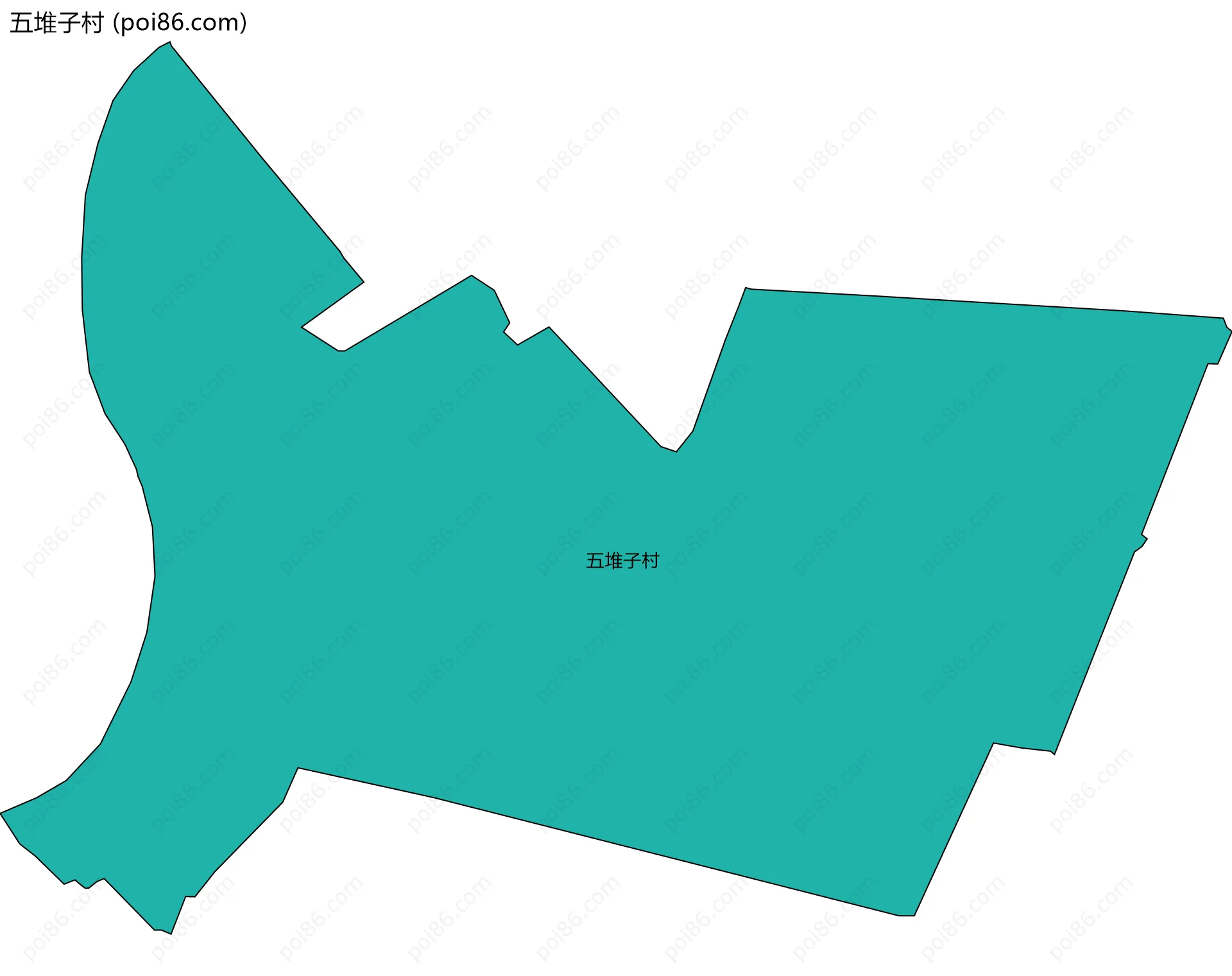 五堆子村边界地图