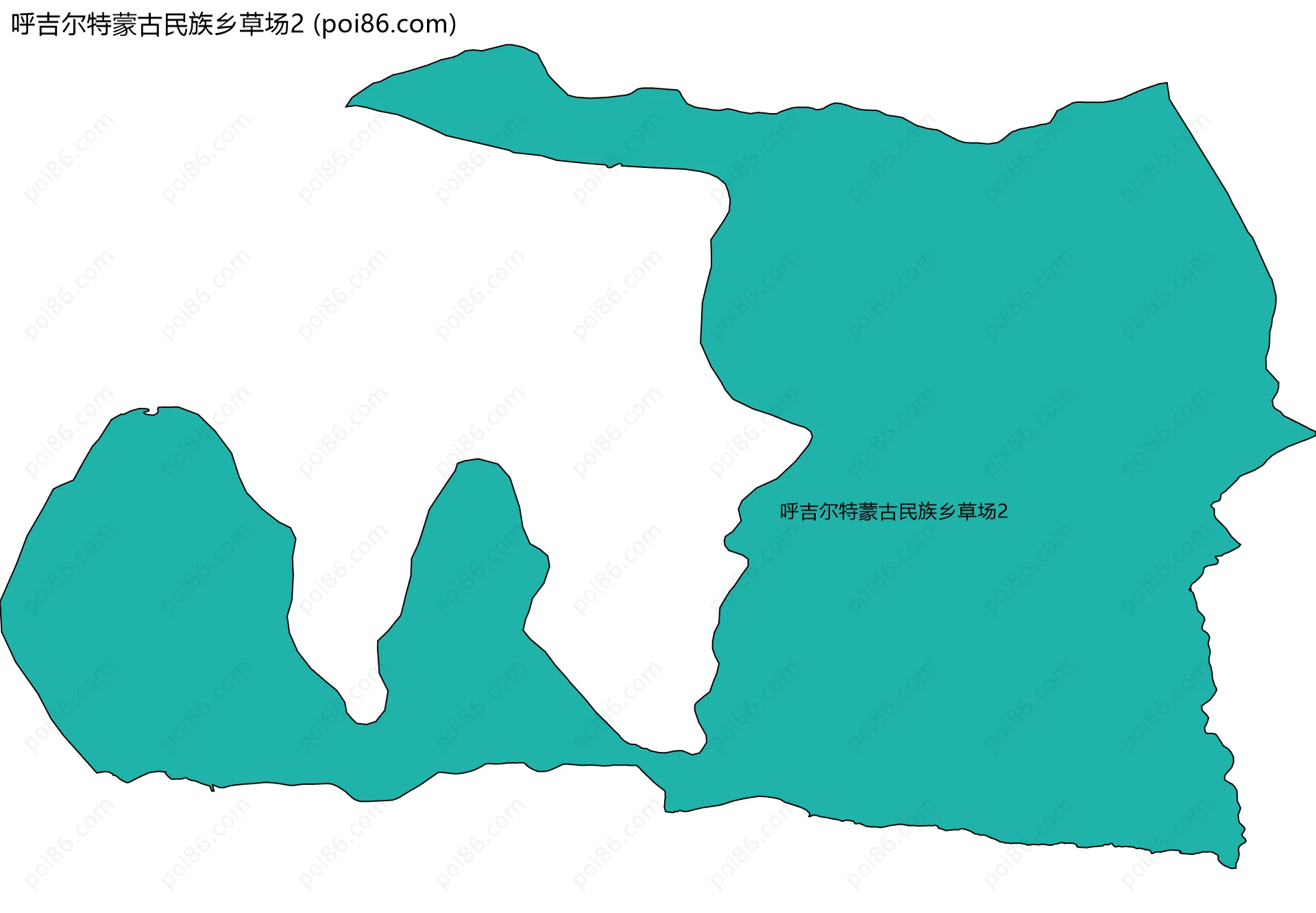 呼吉尔特蒙古民族乡草场2边界地图