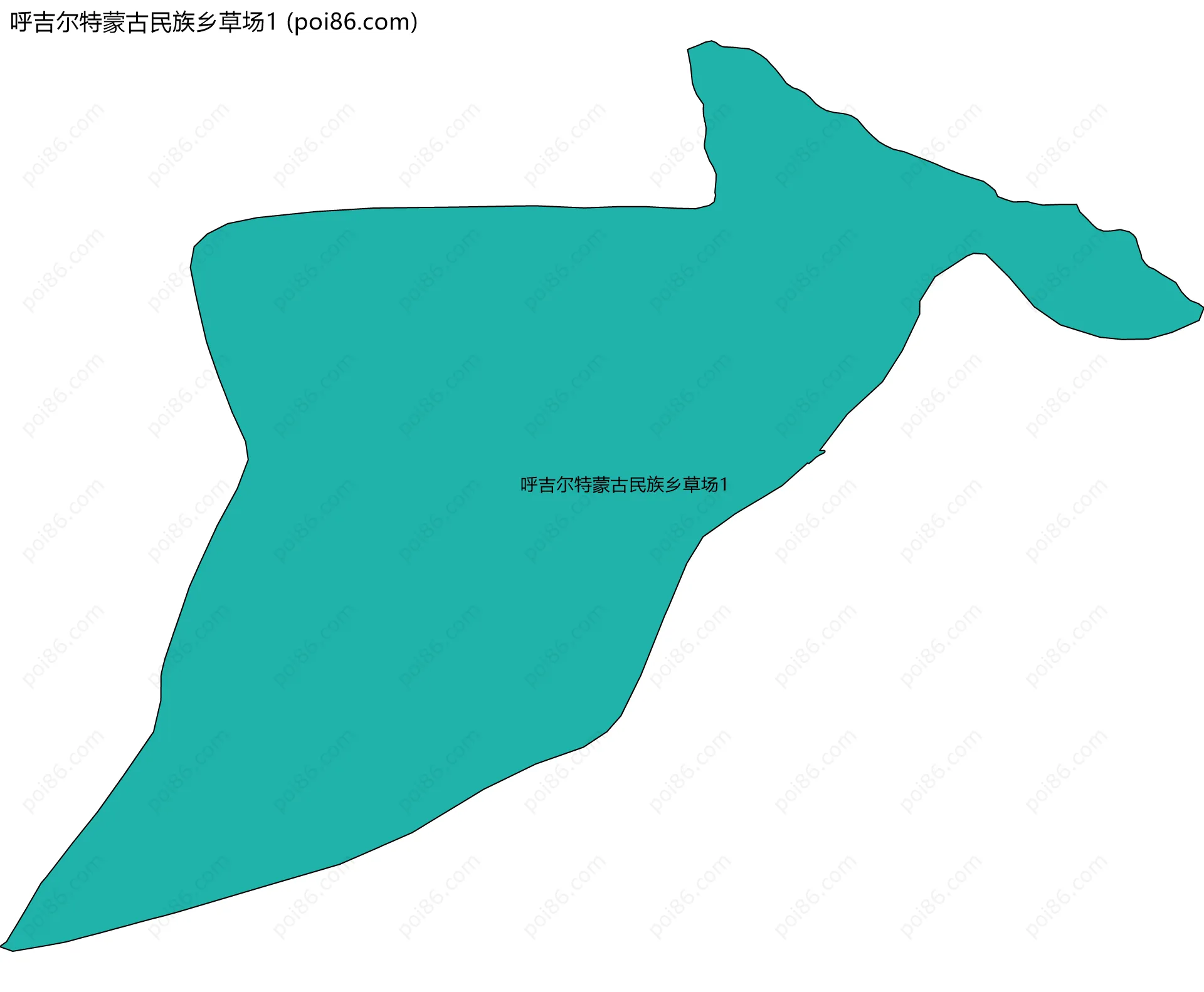 呼吉尔特蒙古民族乡草场1边界地图
