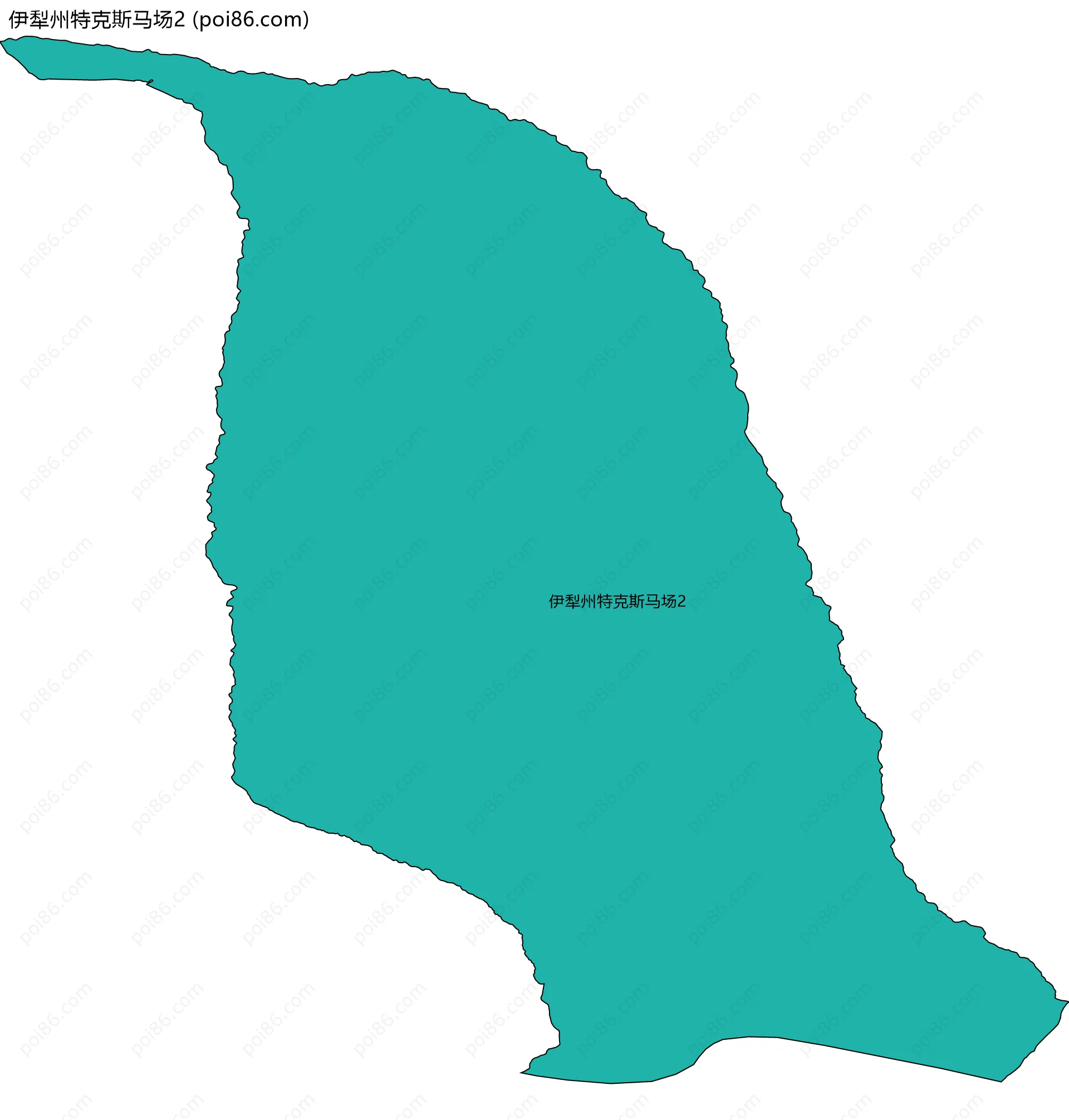 伊犁州特克斯马场2边界地图