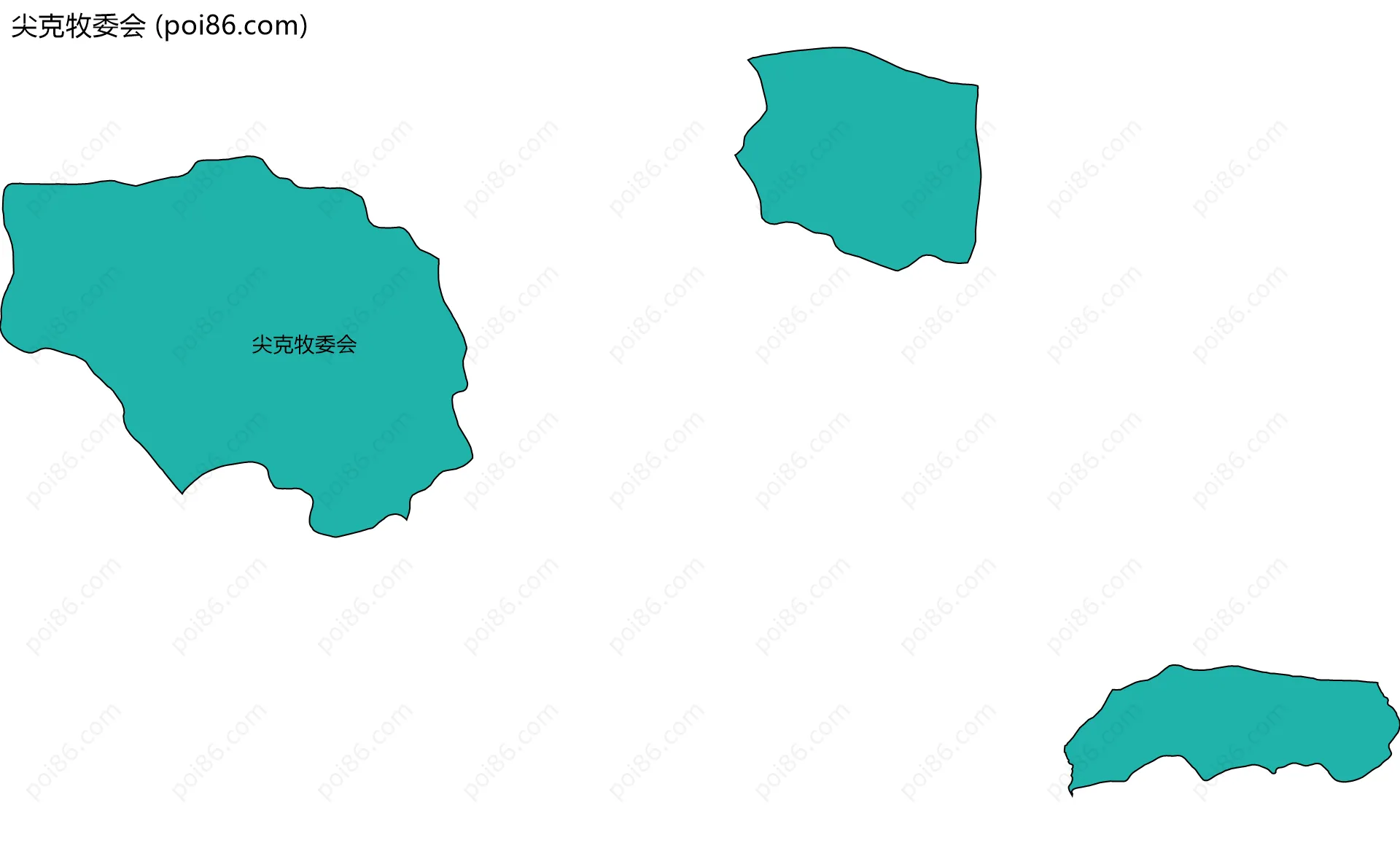 尖克牧委会边界地图