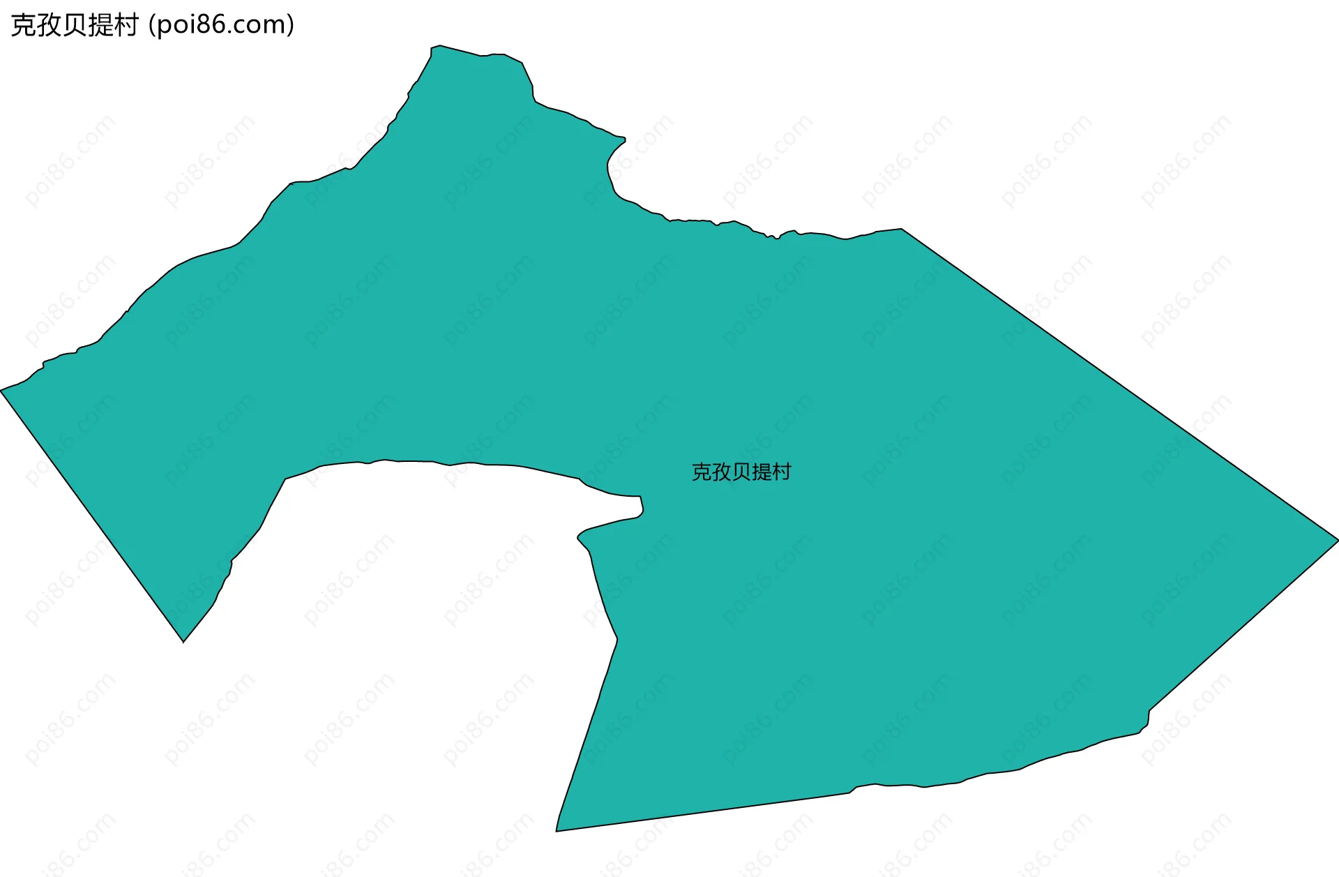 克孜贝提村边界地图