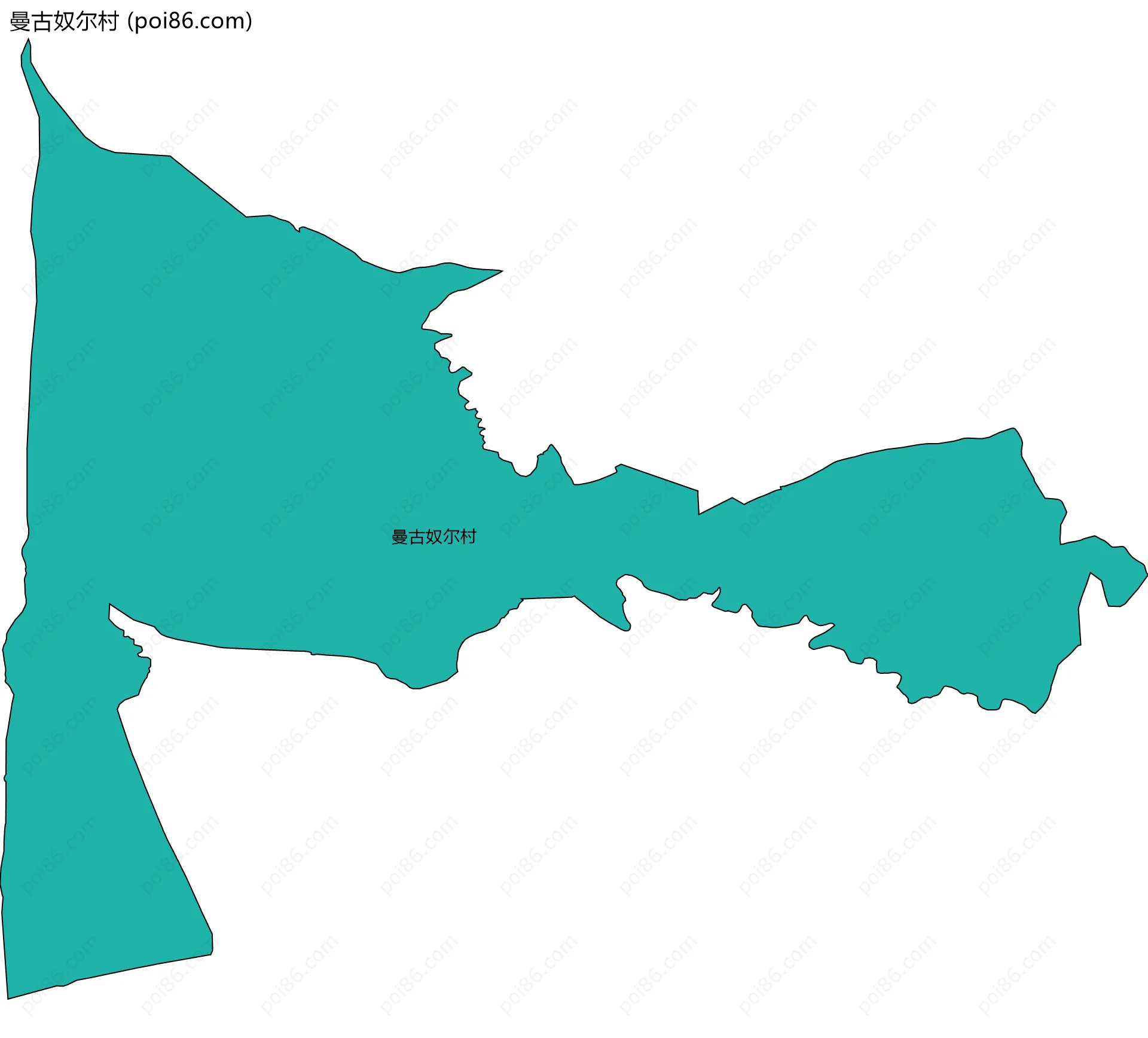 曼古奴尔村边界地图