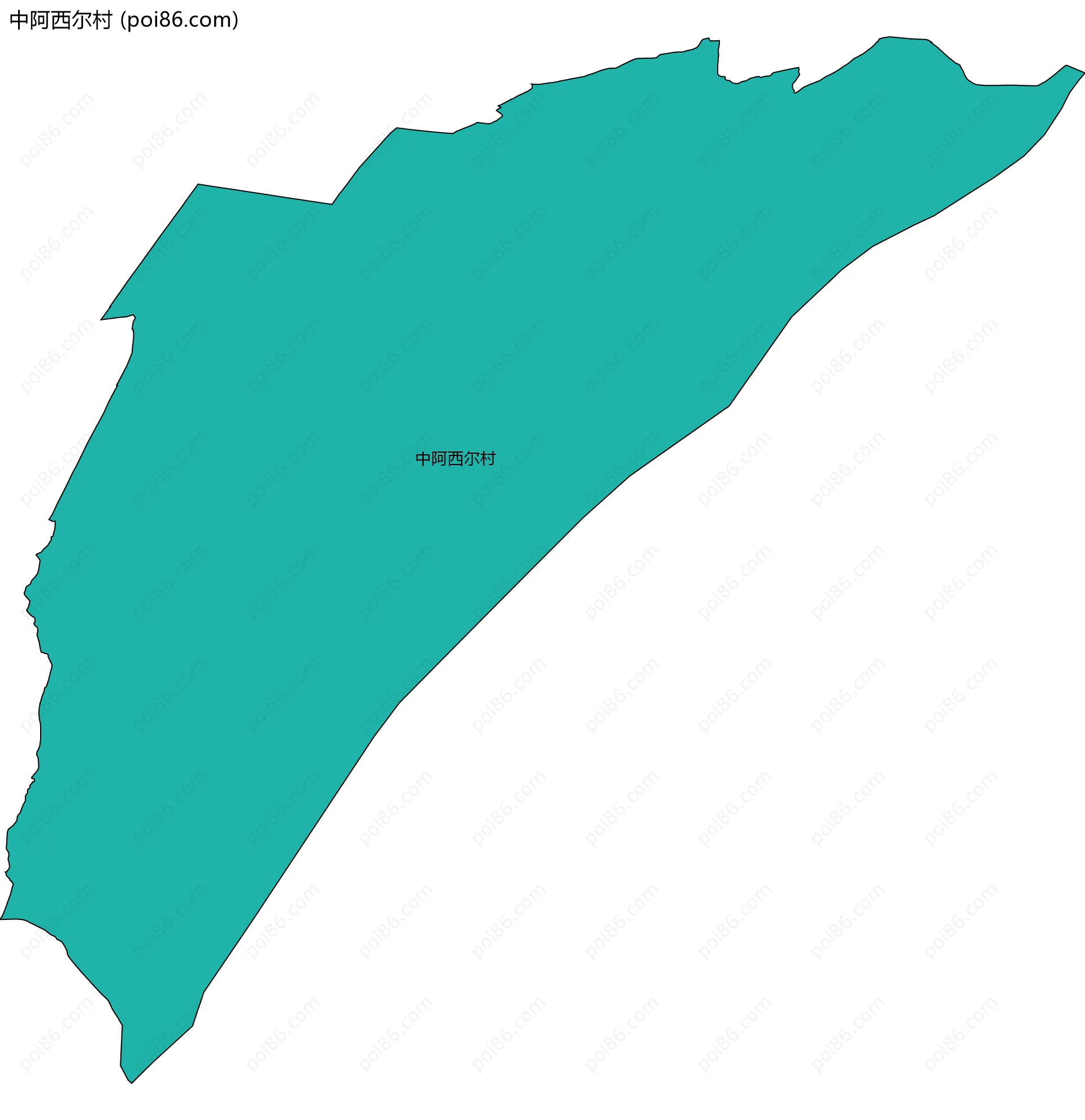 中阿西尔村边界地图