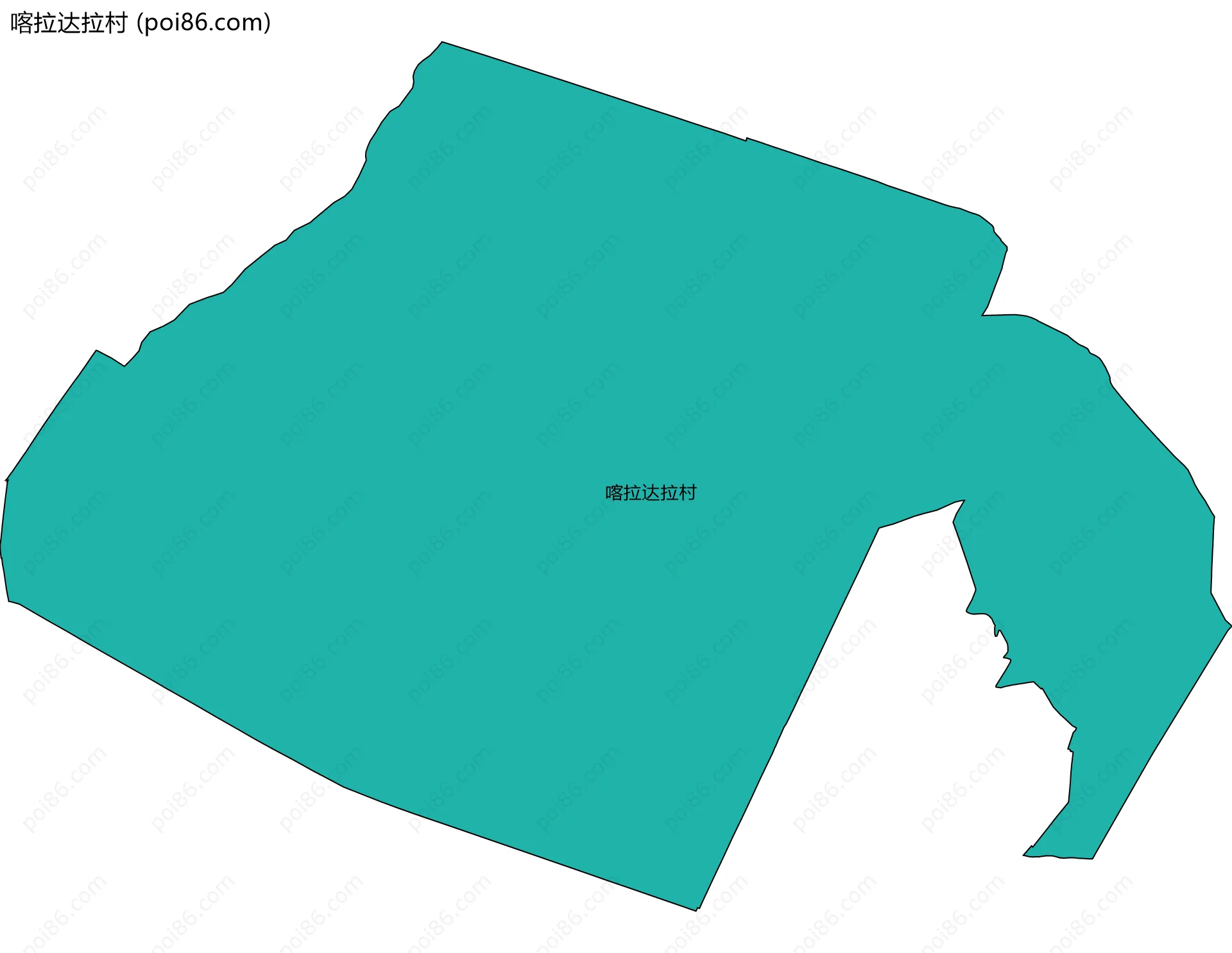 喀拉达拉村边界地图