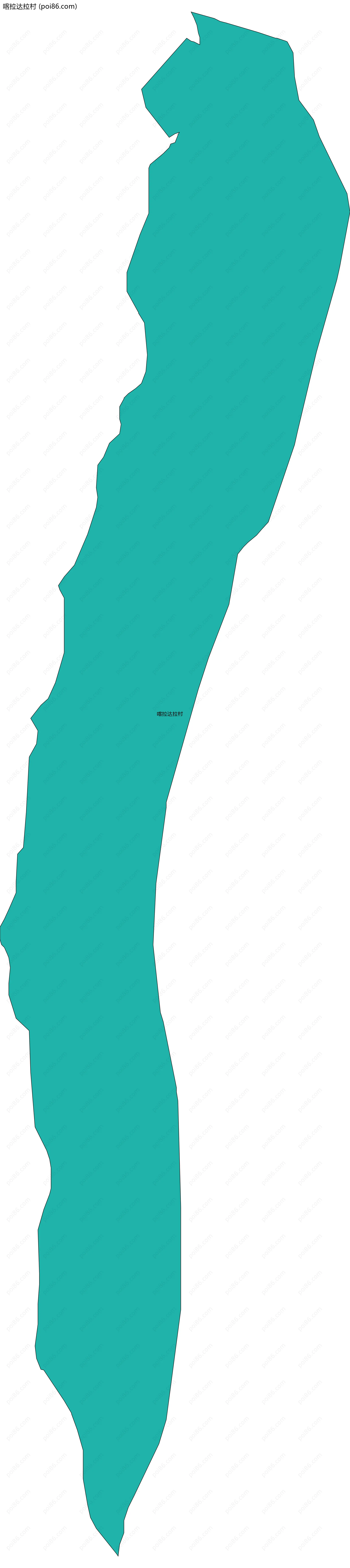 喀拉达拉村边界地图