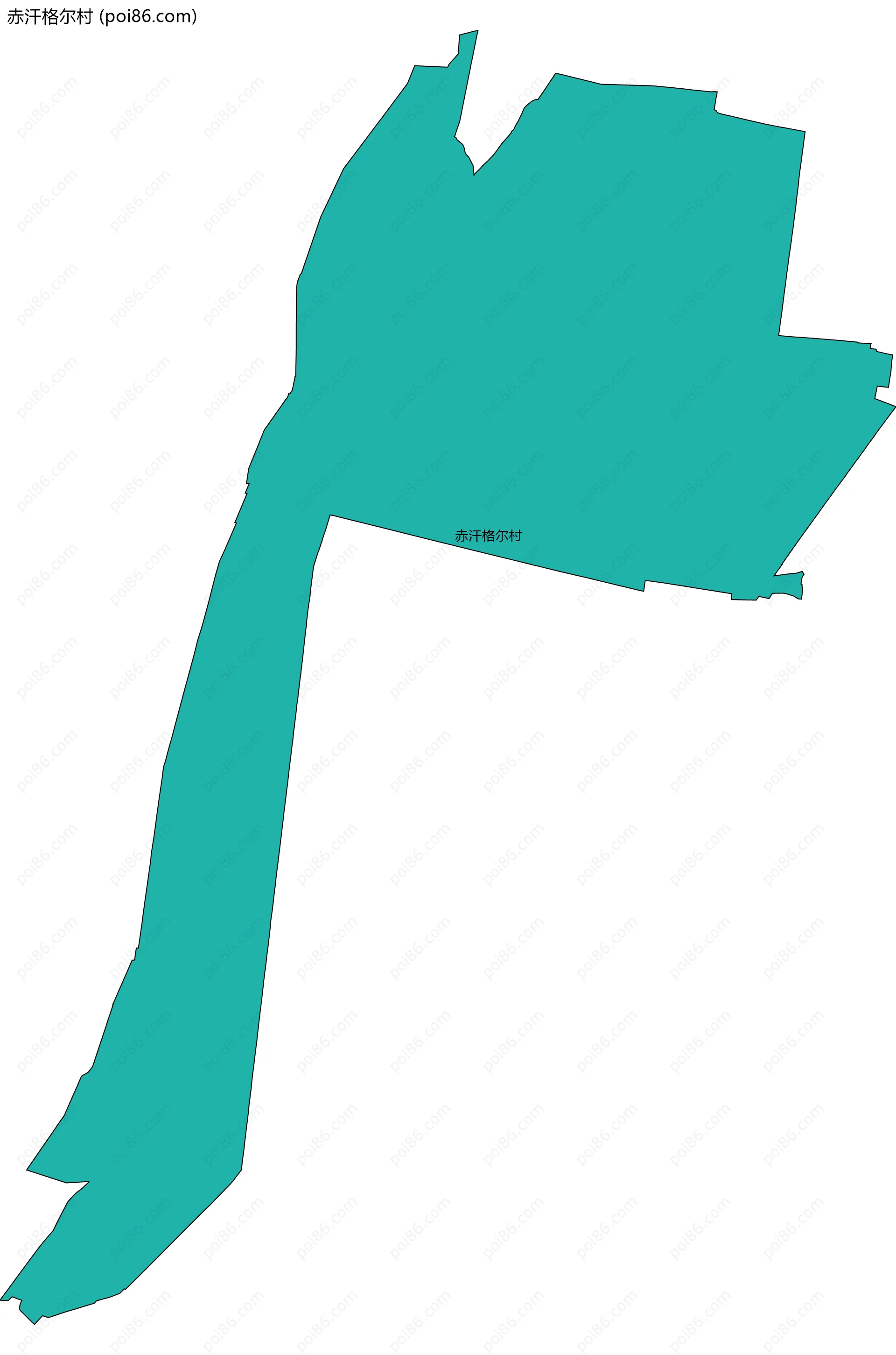 赤汗格尔村边界地图
