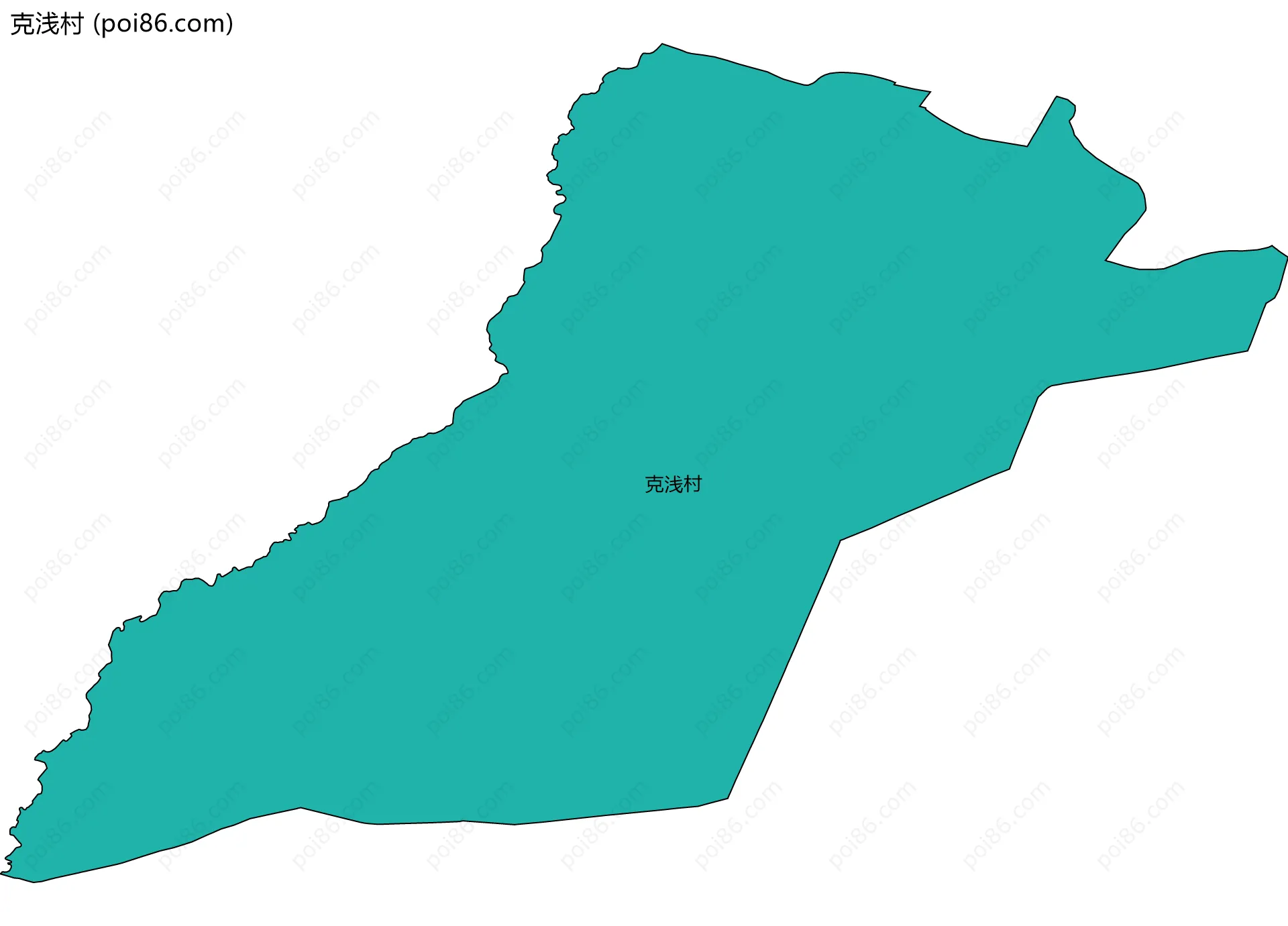 克浅村边界地图