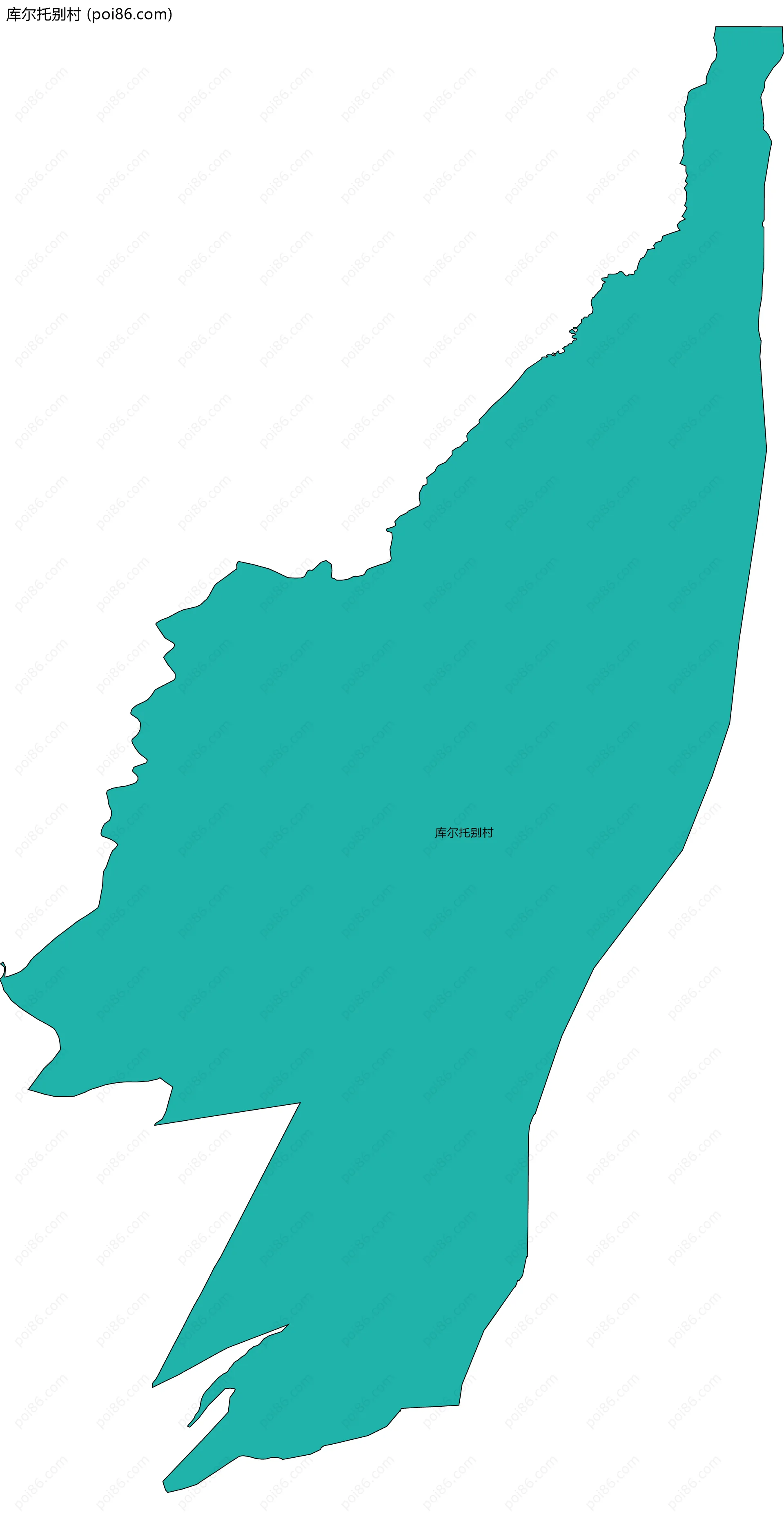 库尔托别村边界地图