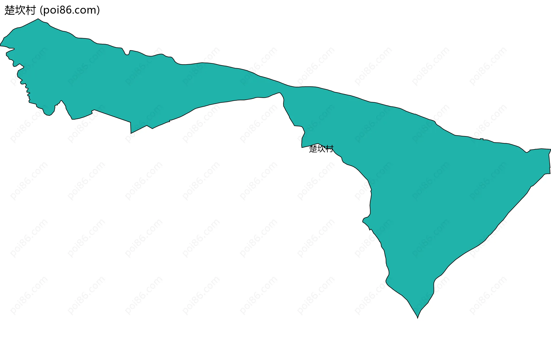 楚坎村边界地图