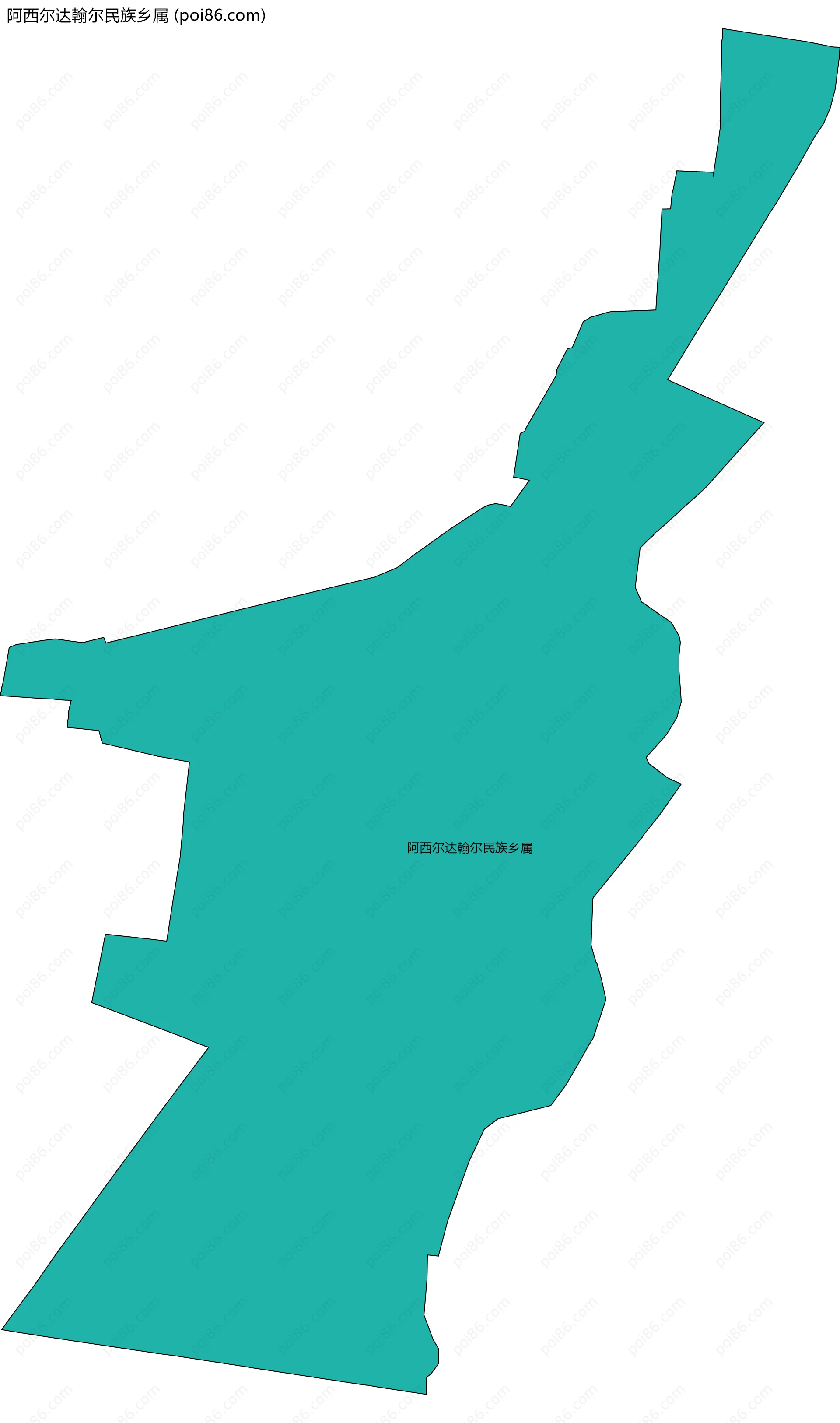 阿西尔达翰尔民族乡属边界地图