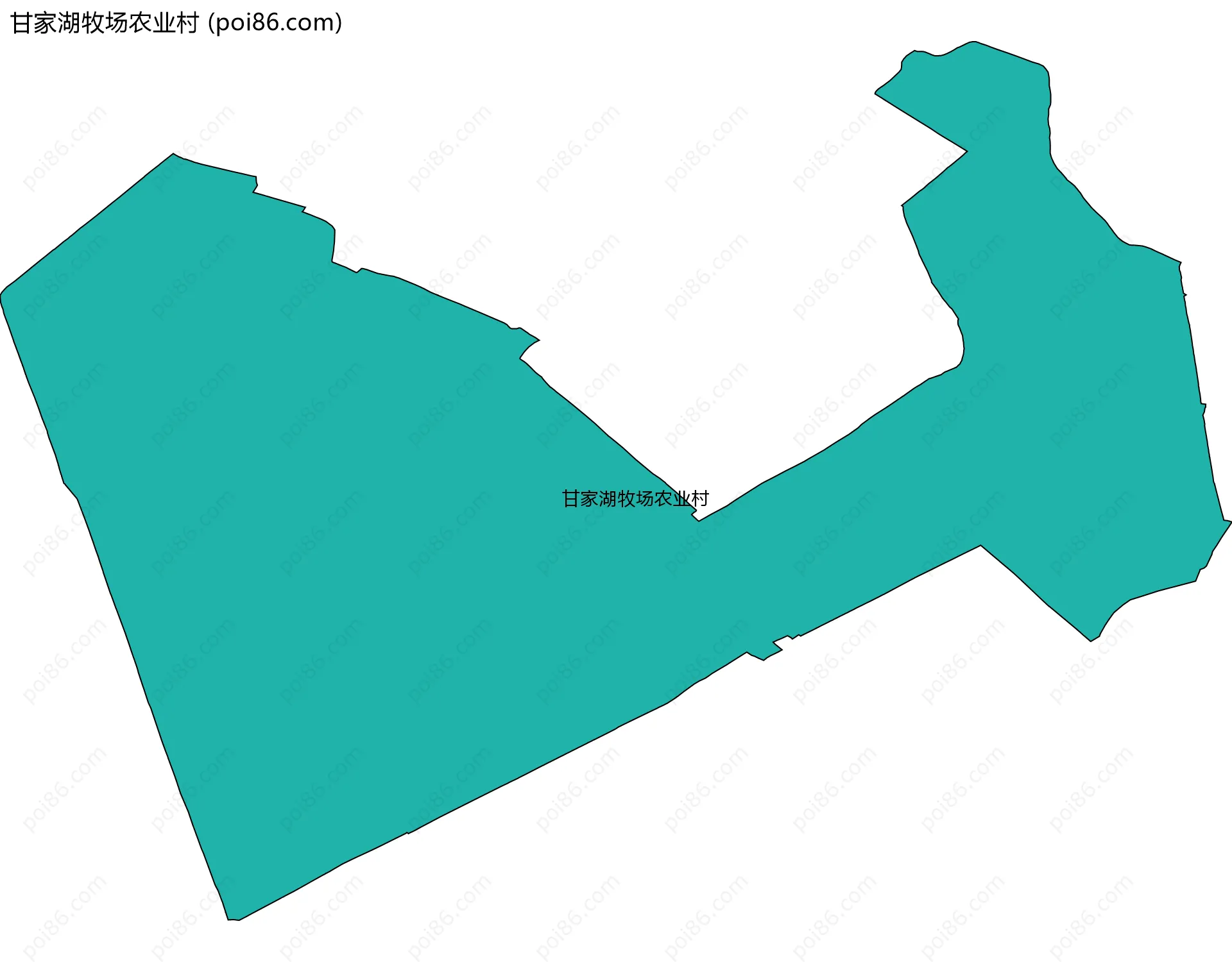 甘家湖牧场农业村边界地图