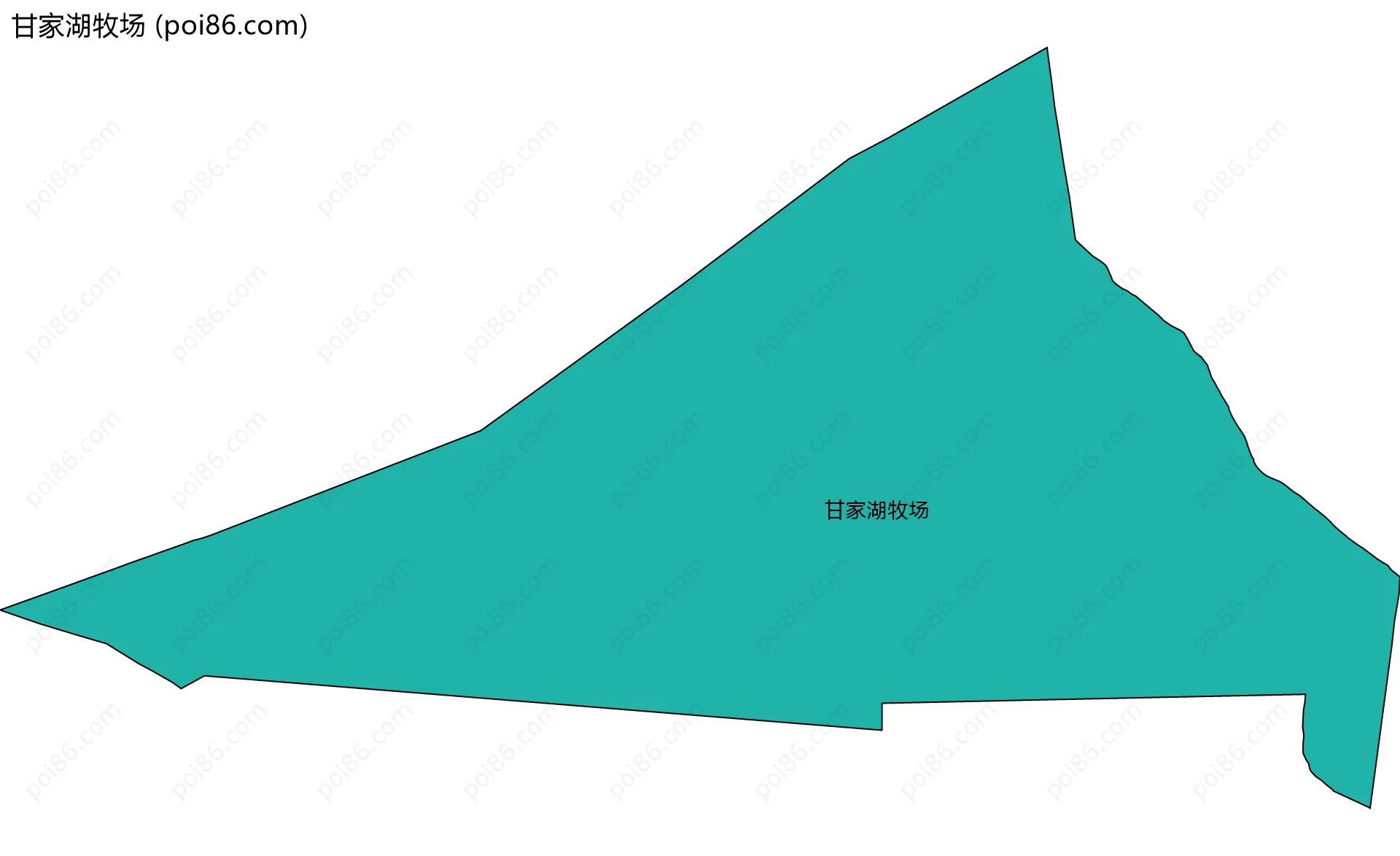 甘家湖牧场边界地图