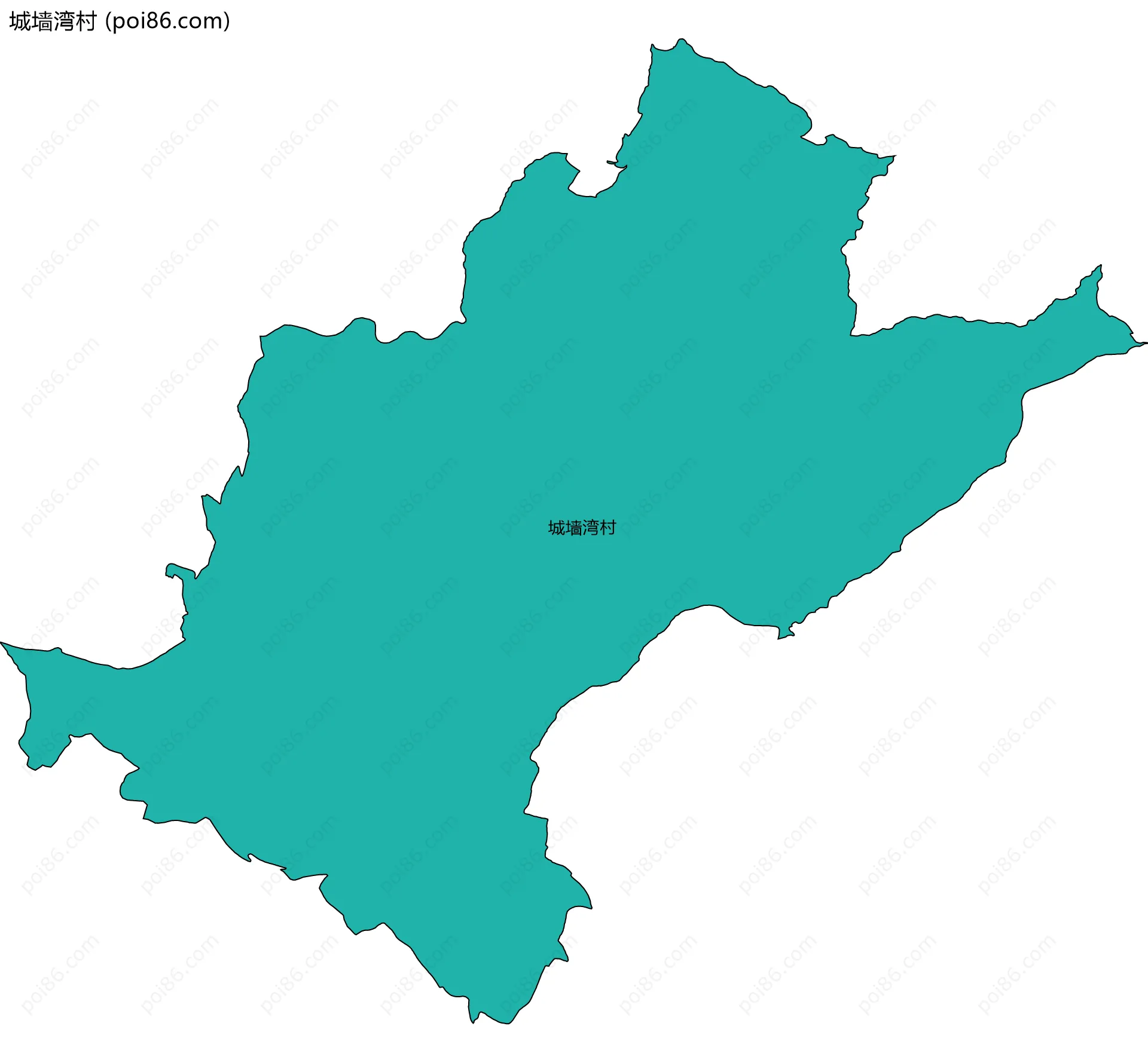 城墙湾村边界地图