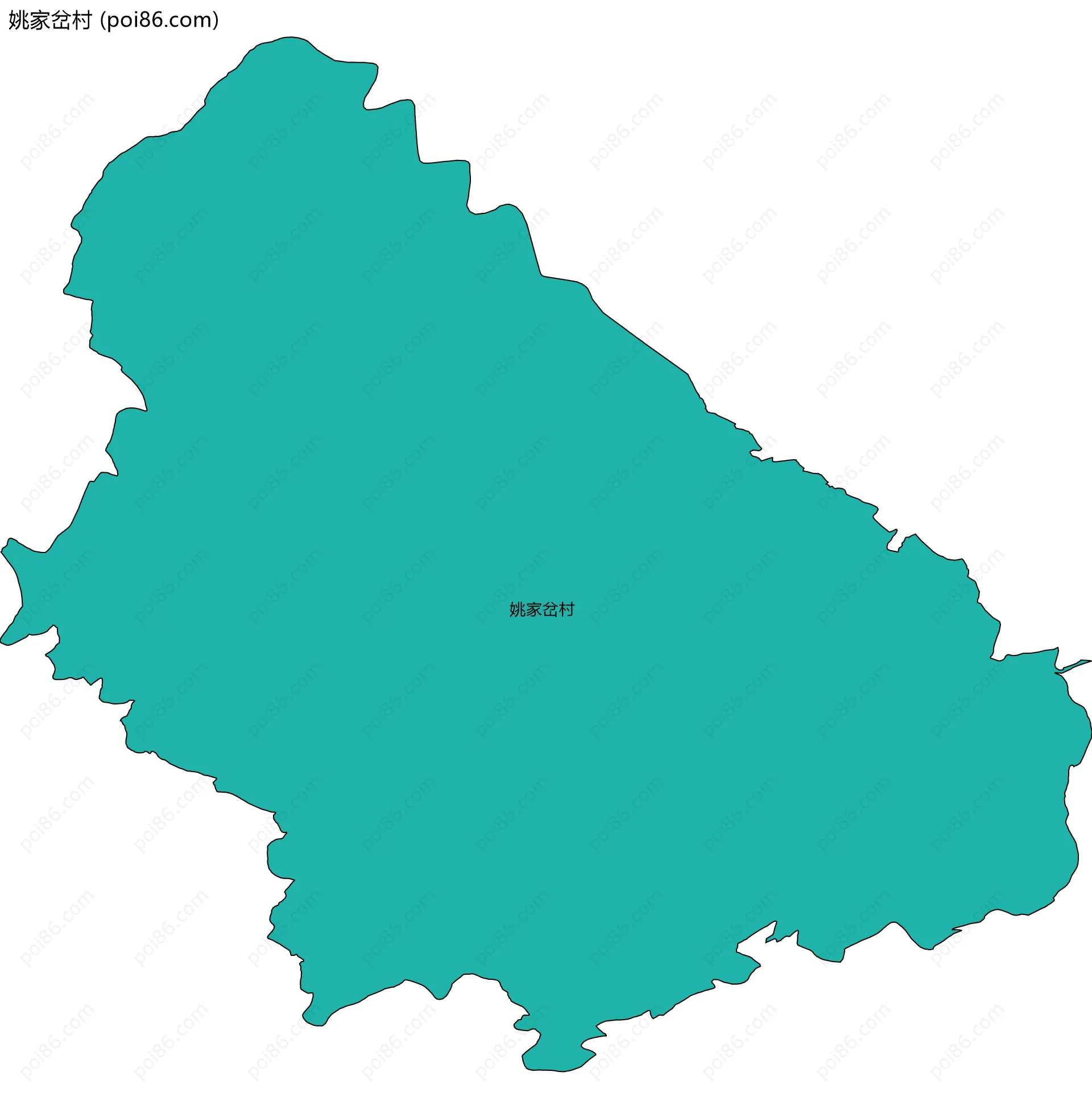 姚家岔村边界地图