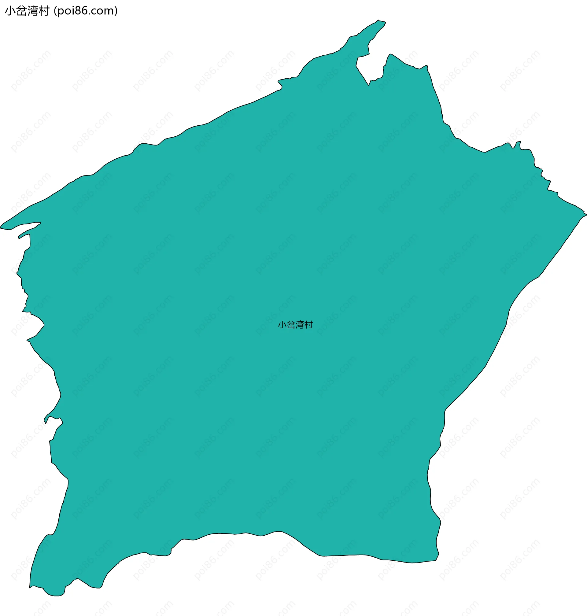 小岔湾村边界地图