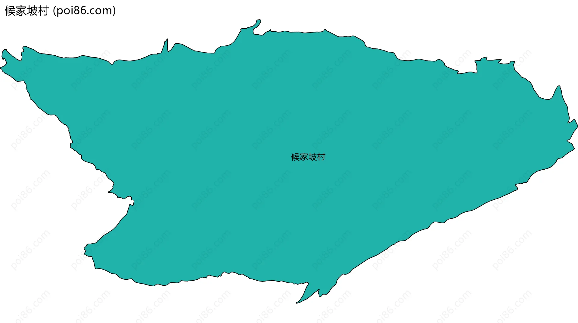 候家坡村边界地图