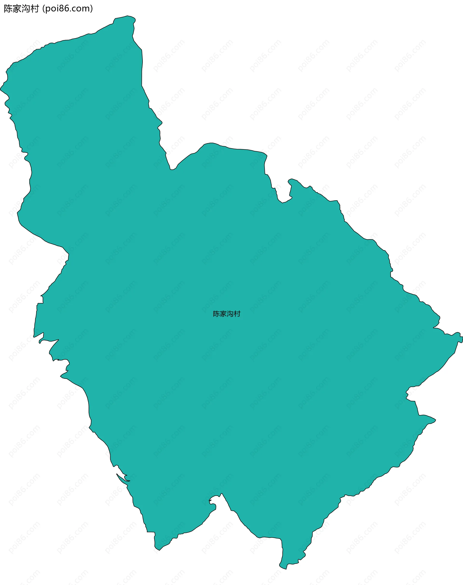 陈家沟村边界地图