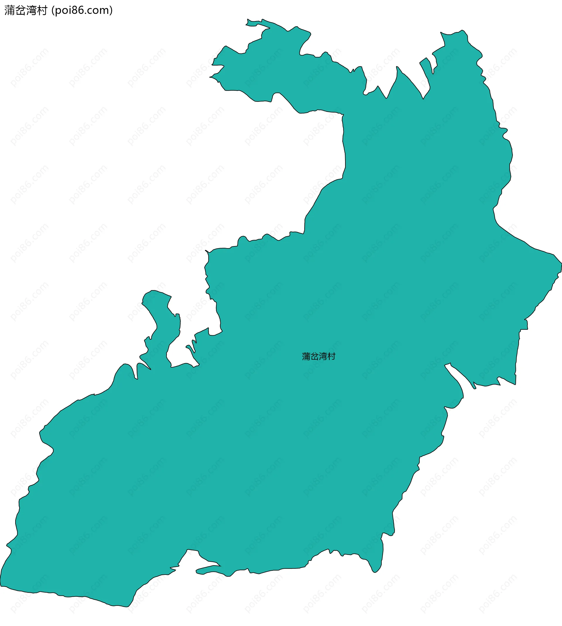 蒲岔湾村边界地图