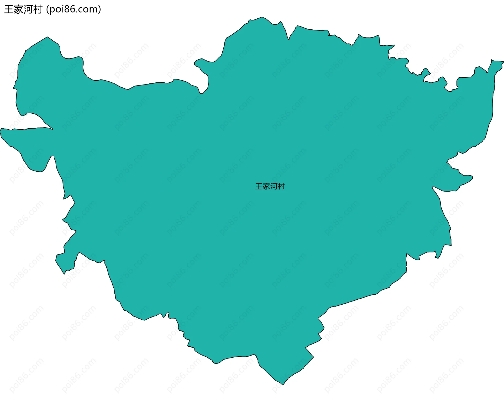 王家河村边界地图
