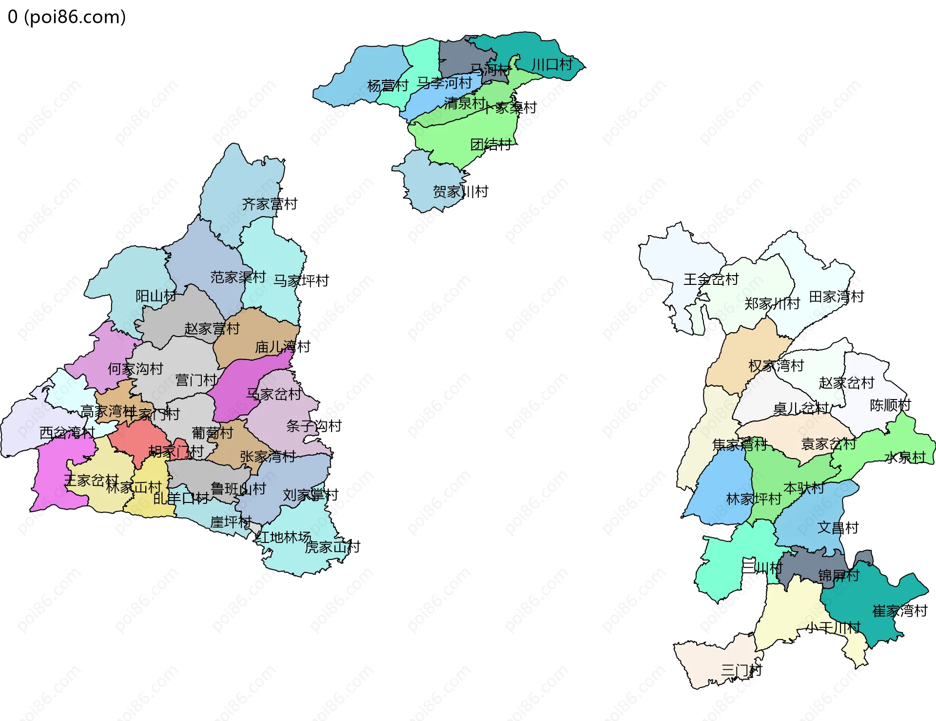 0边界地图(五级行政区划)