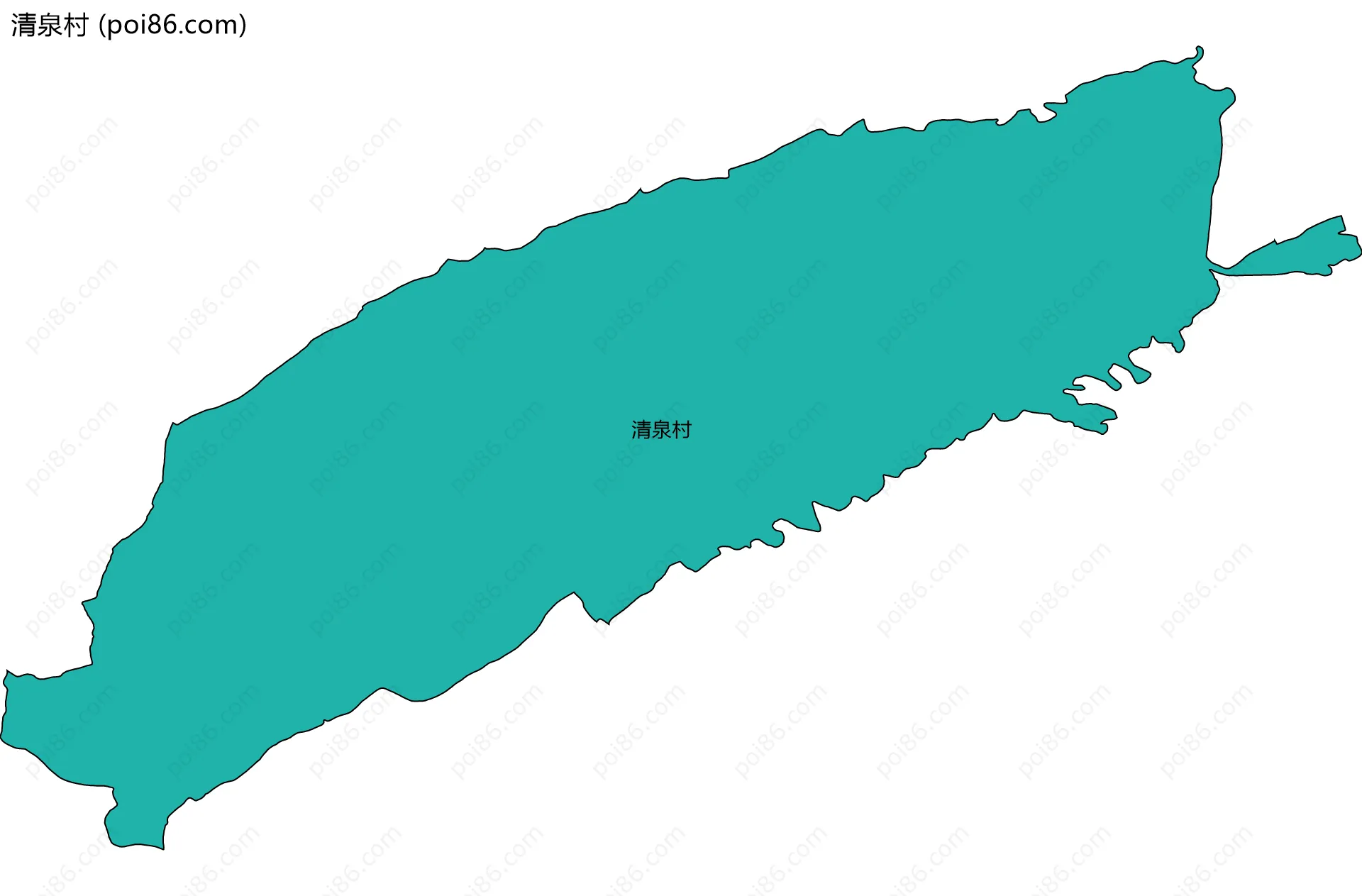 清泉村边界地图