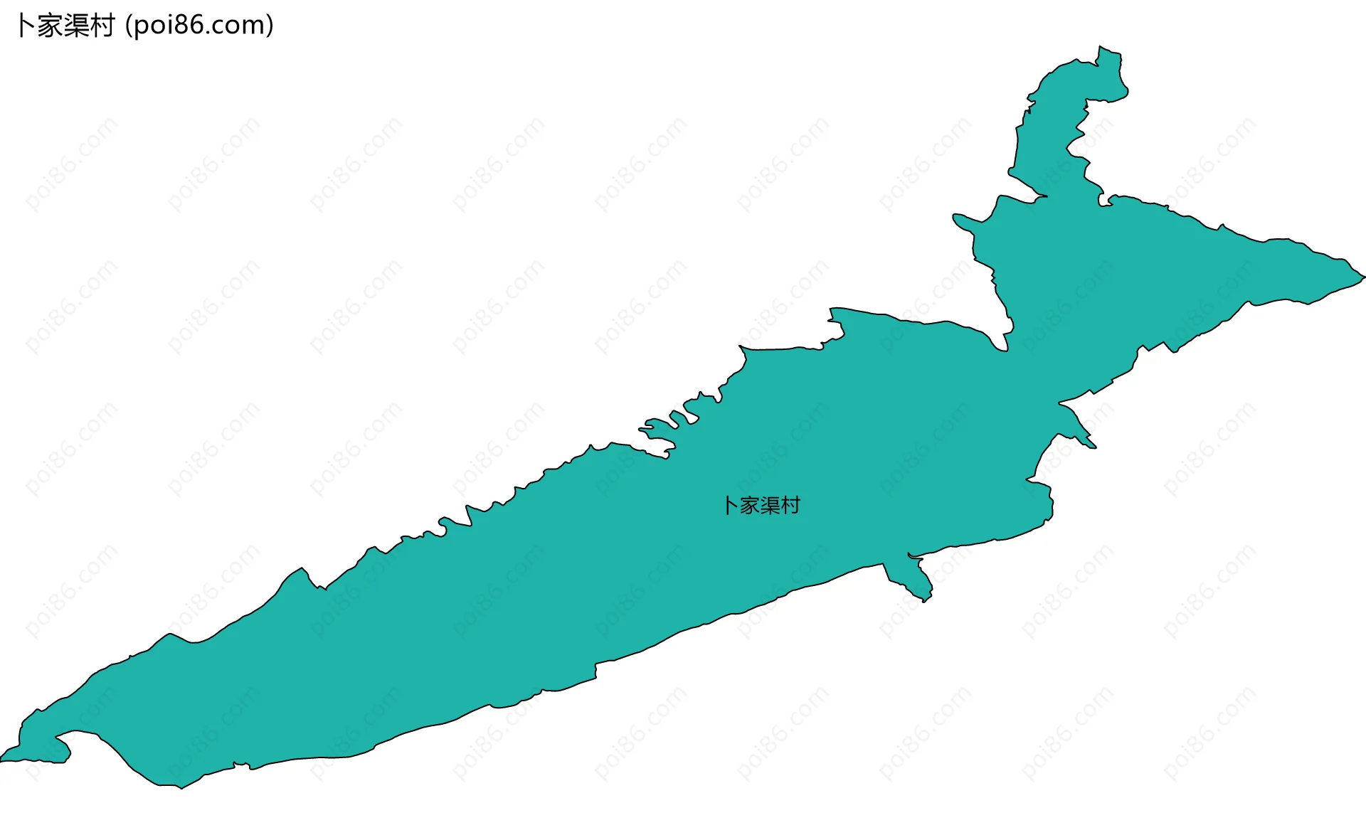 卜家渠村边界地图