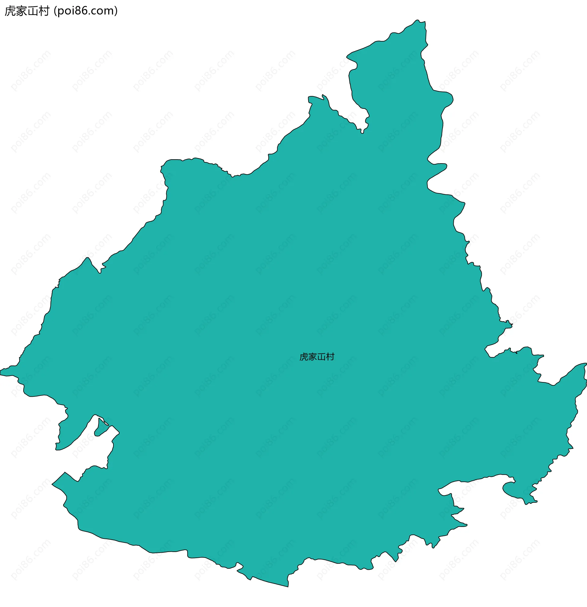 虎家屲村边界地图