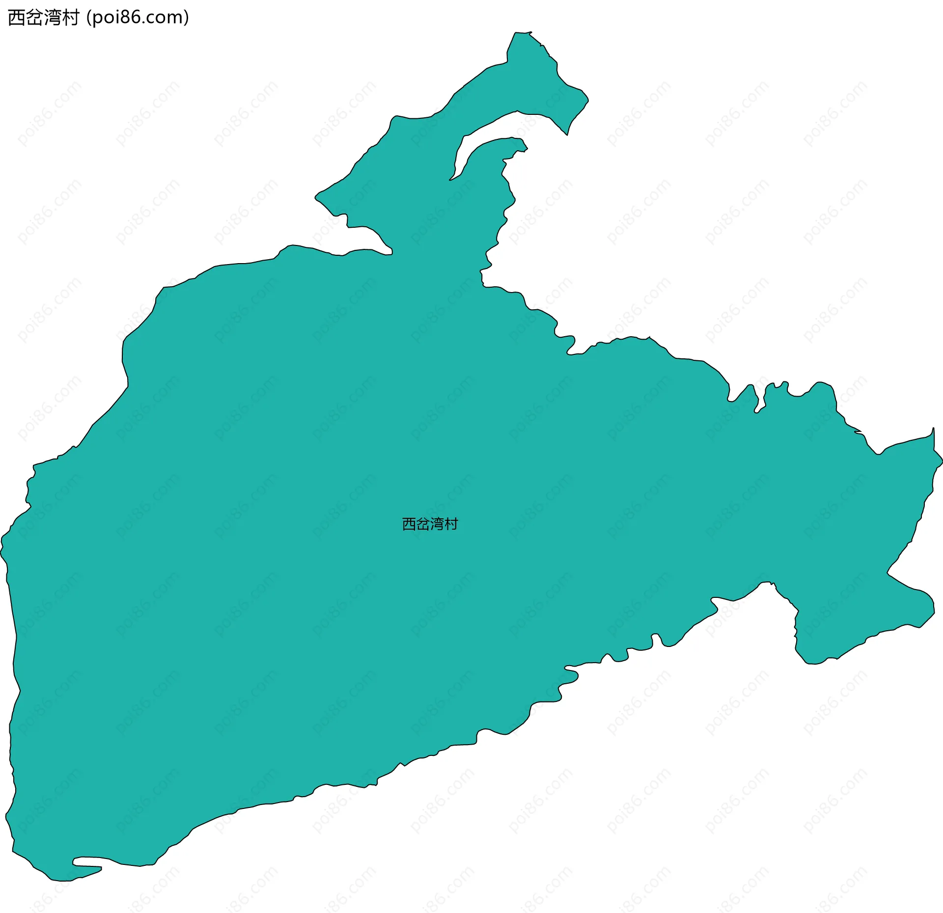 西岔湾村边界地图