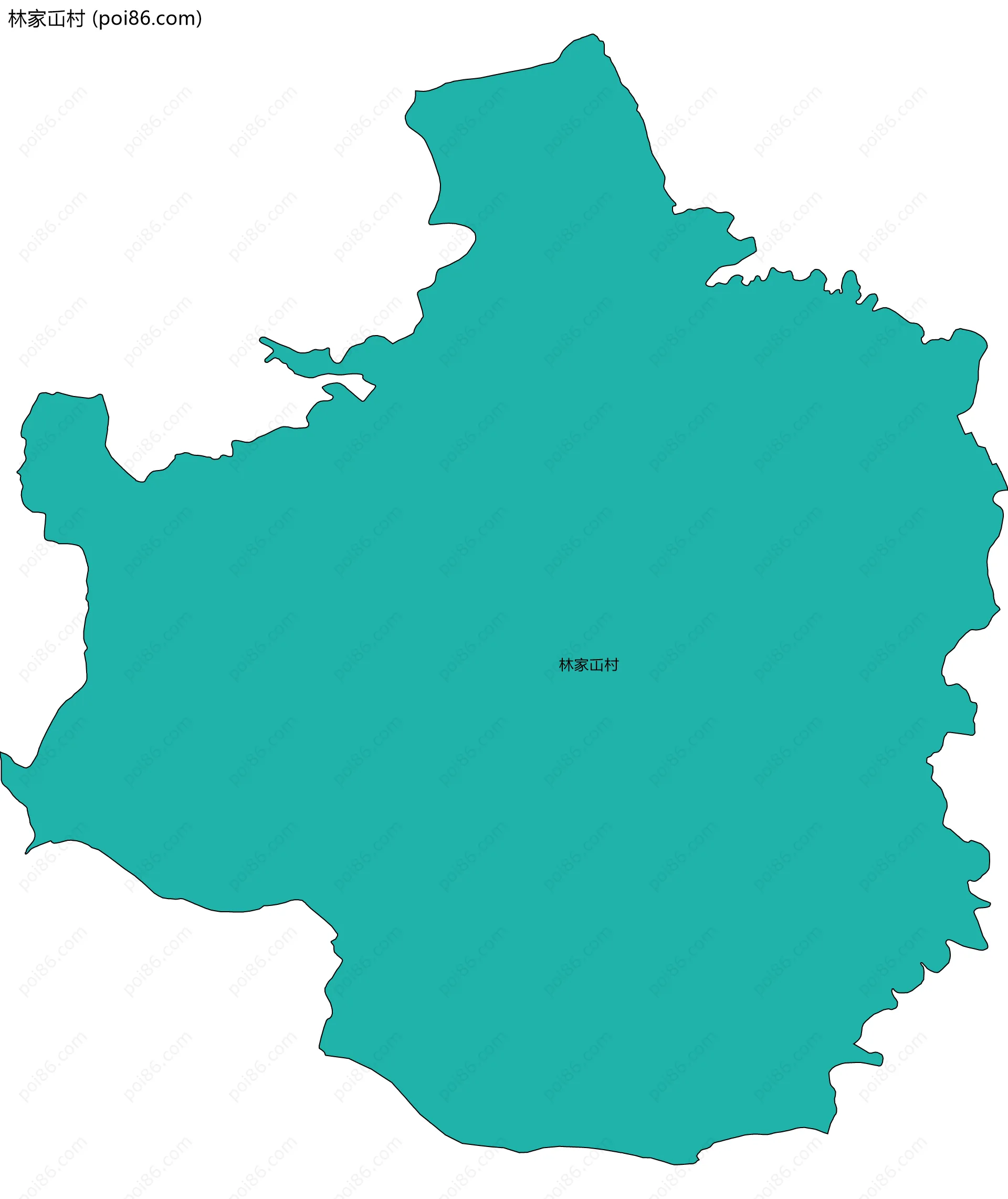 林家屲村边界地图