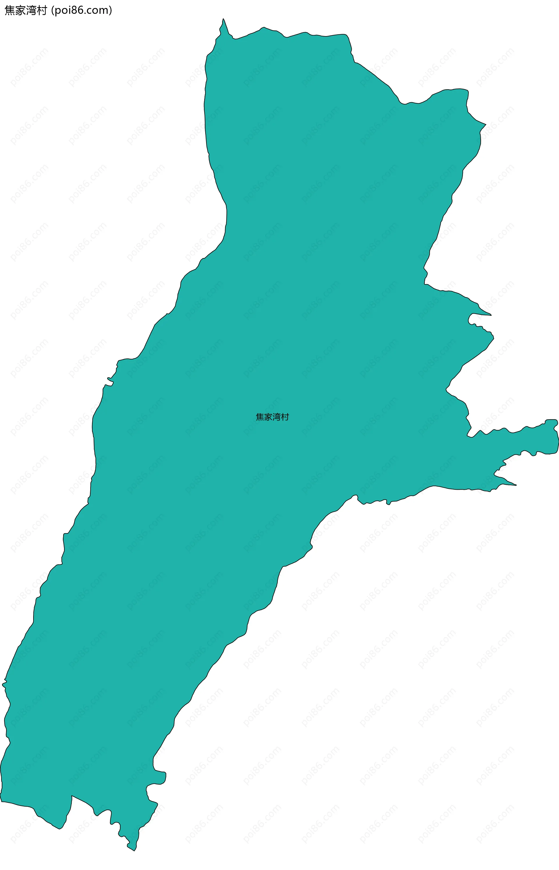 焦家湾村边界地图