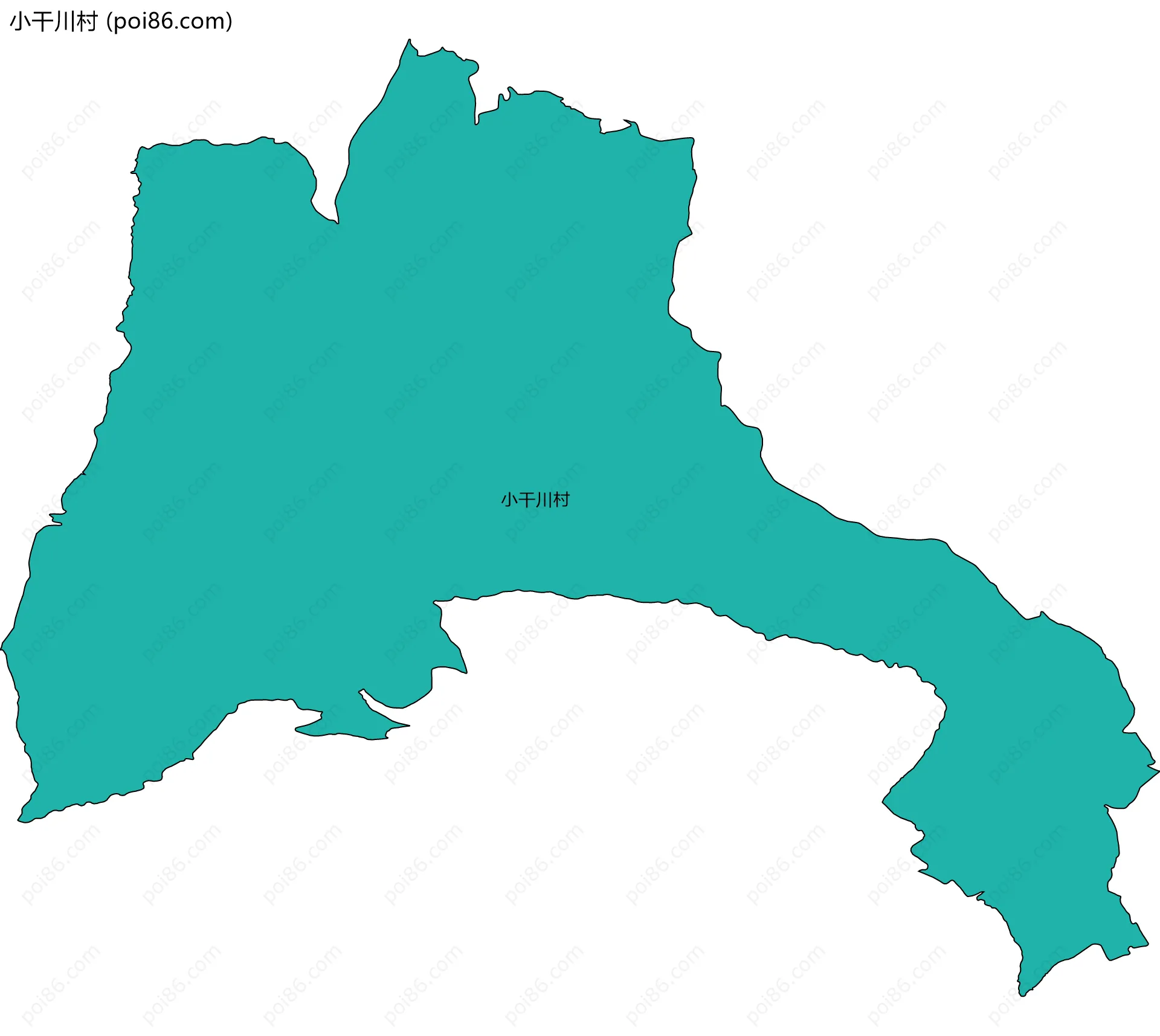 小干川村边界地图