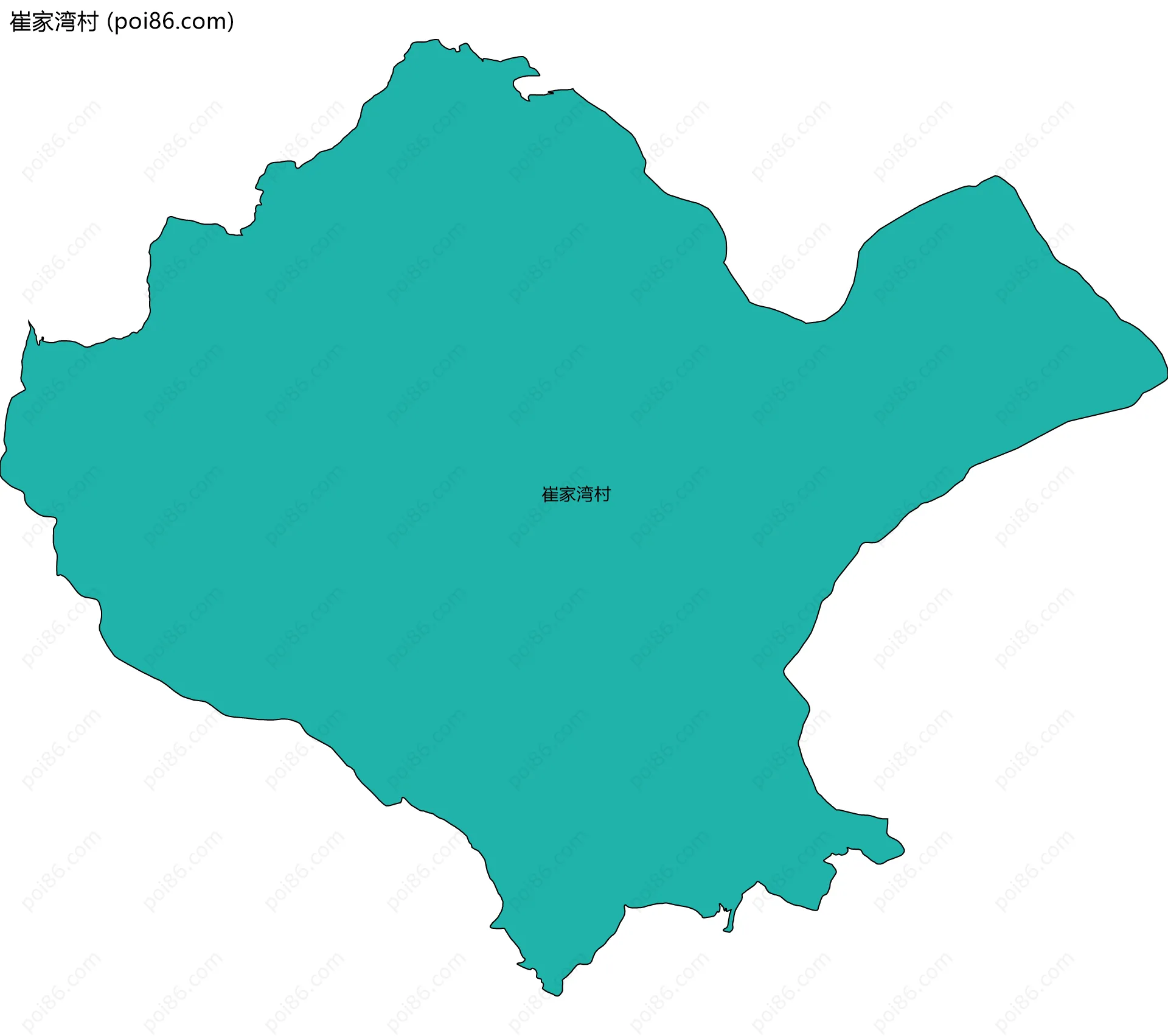 崔家湾村边界地图