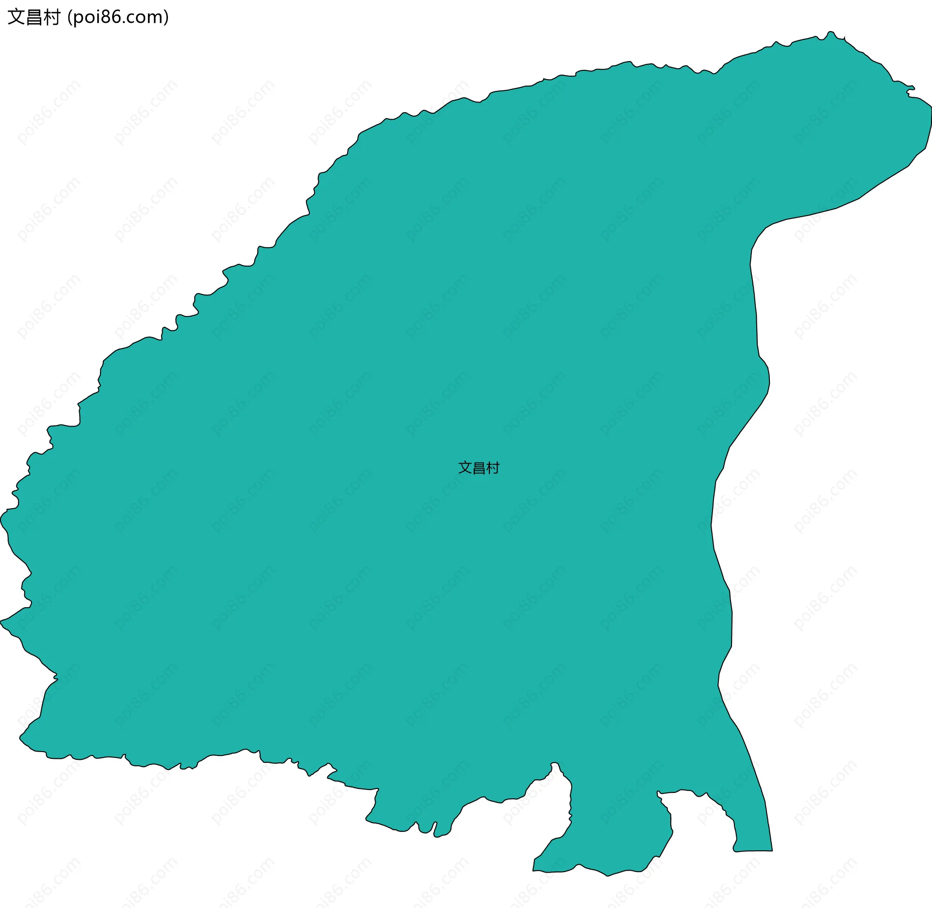 文昌村边界地图