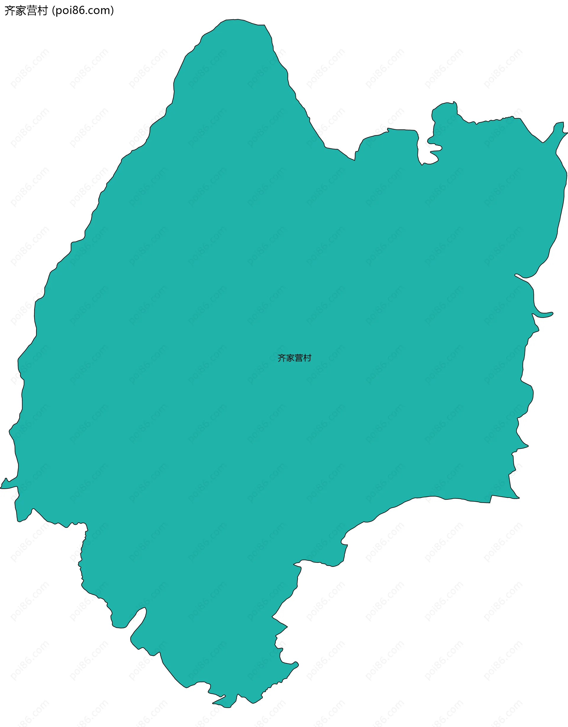 齐家营村边界地图