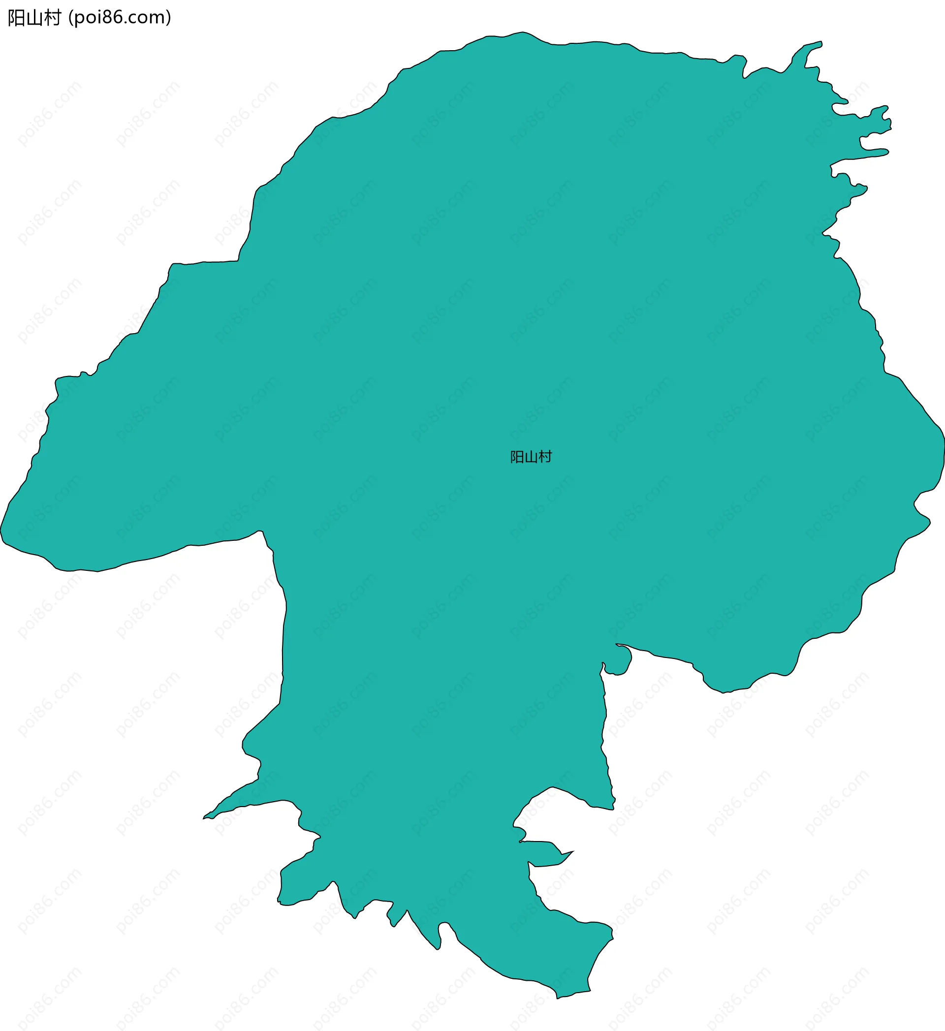 阳山村边界地图