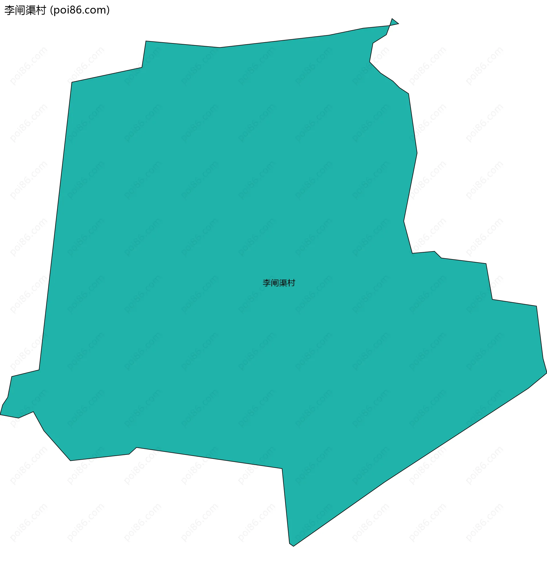 李闸渠村边界地图
