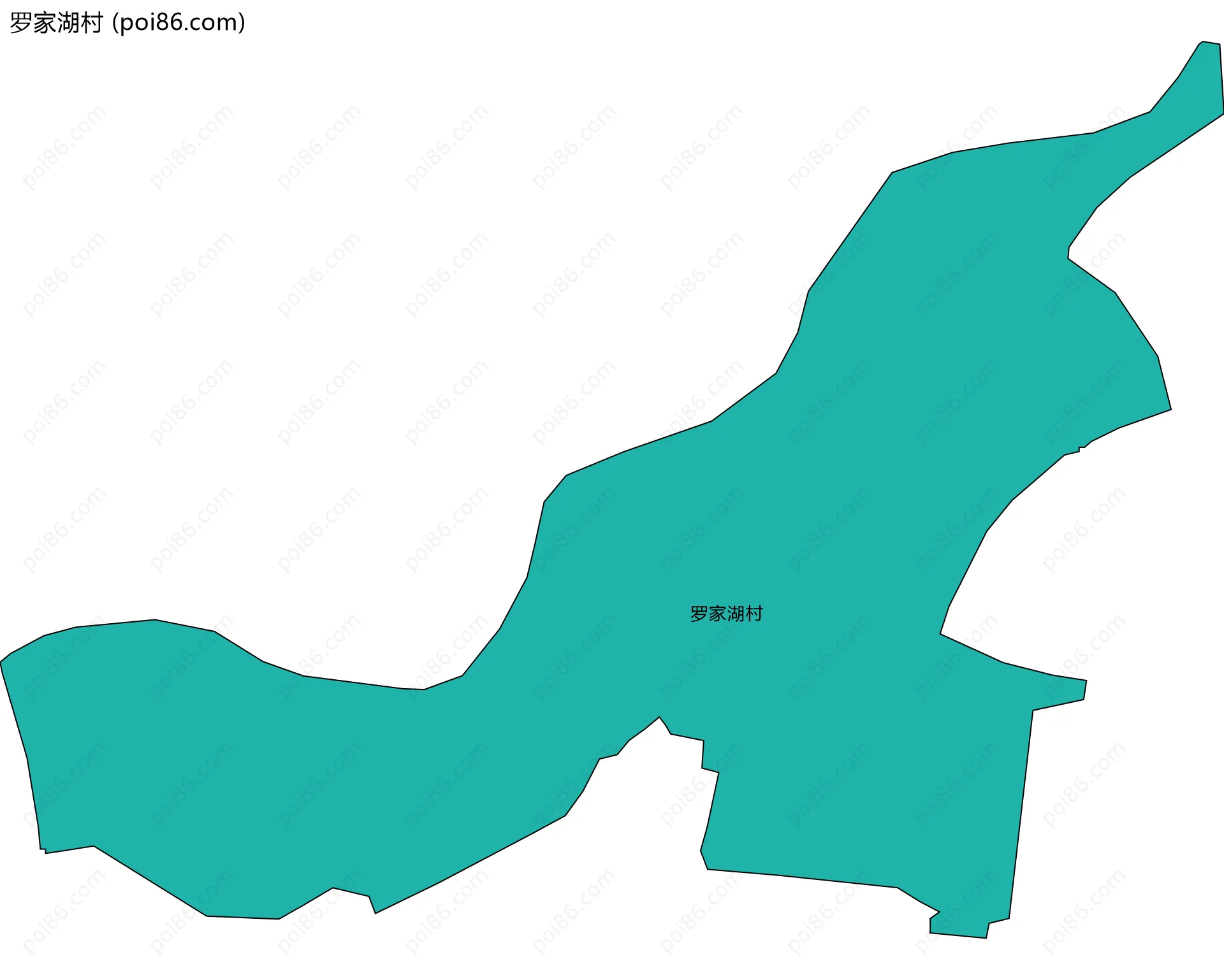 罗家湖村边界地图