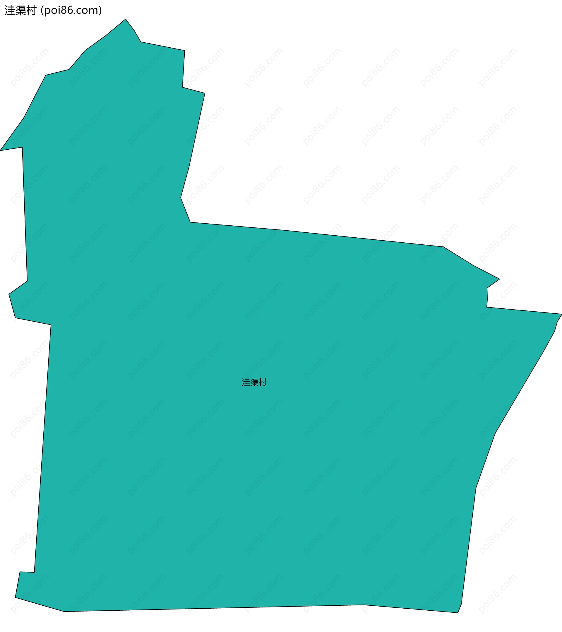 洼渠村边界地图