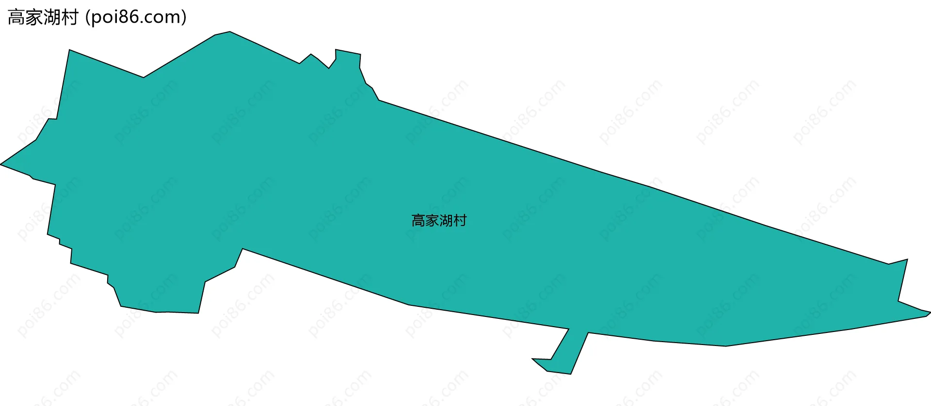 高家湖村边界地图