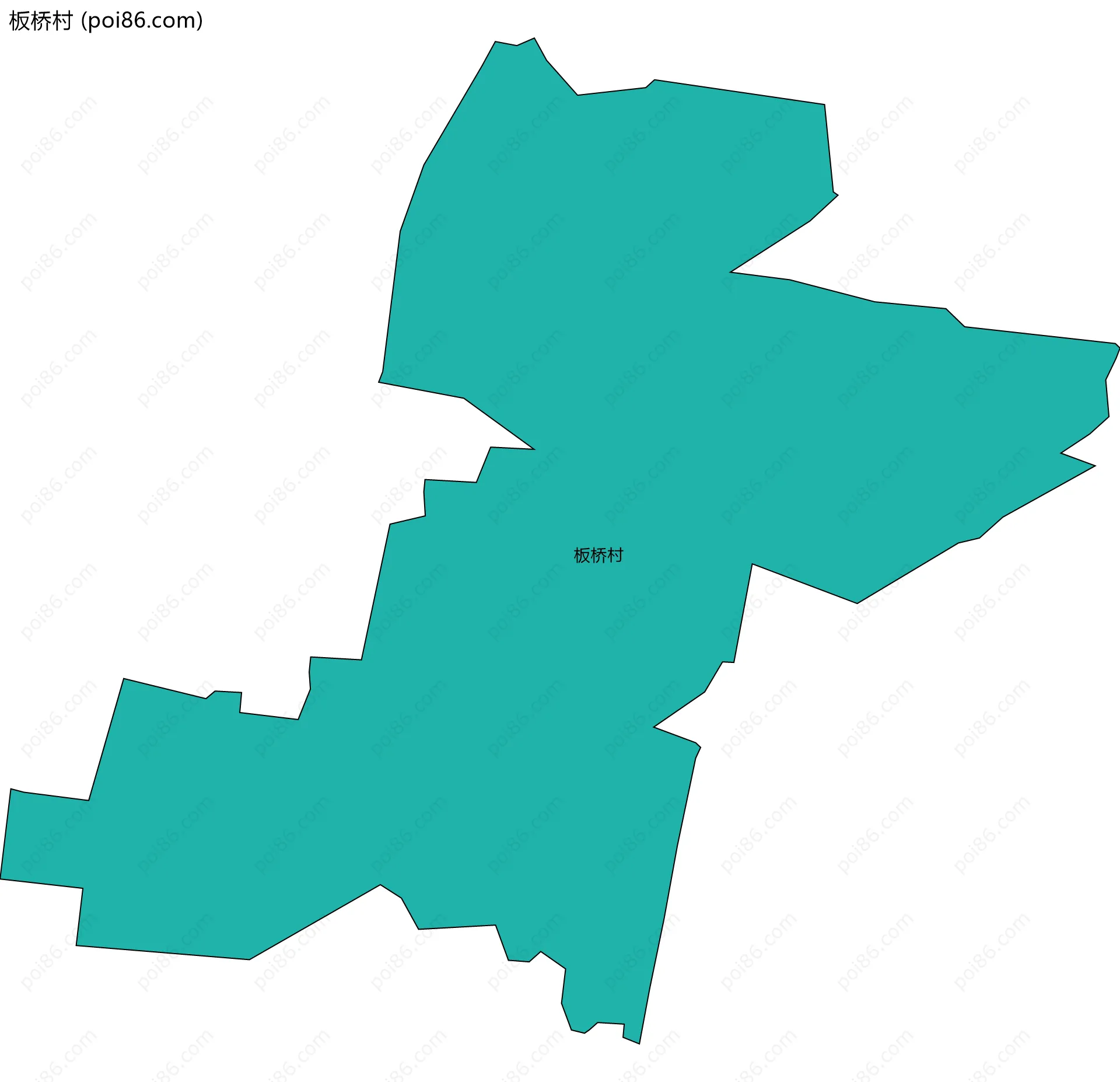 板桥村边界地图