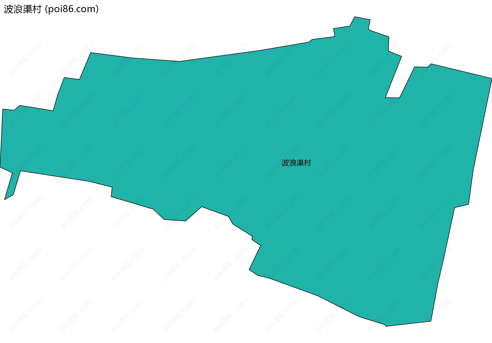 波浪渠村边界地图