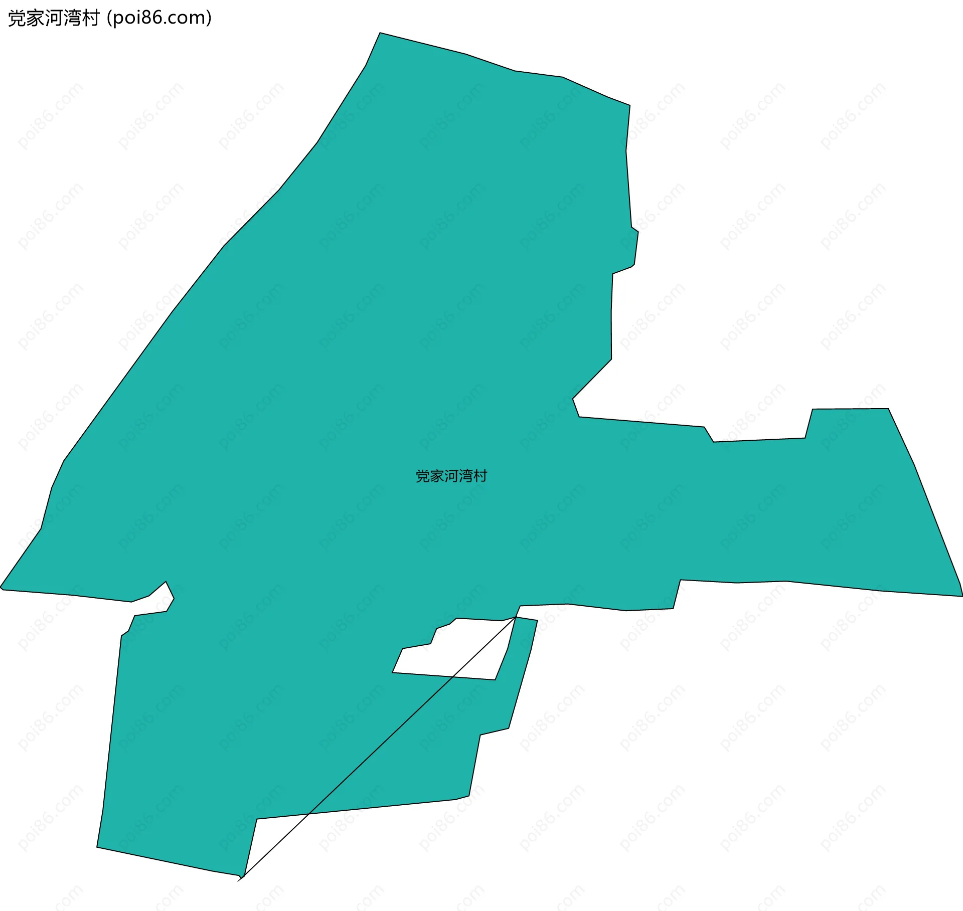 党家河湾村边界地图