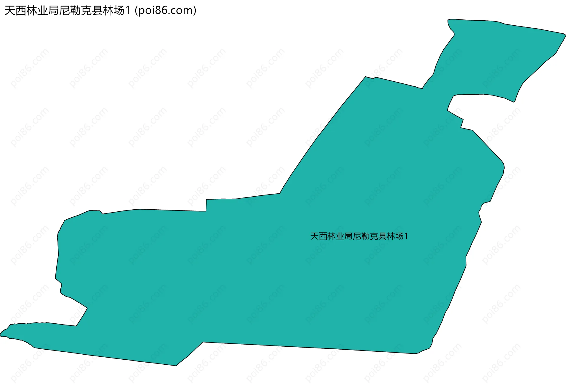 天西林业局尼勒克县林场1边界地图