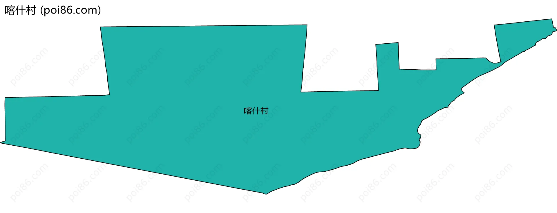 喀什村边界地图