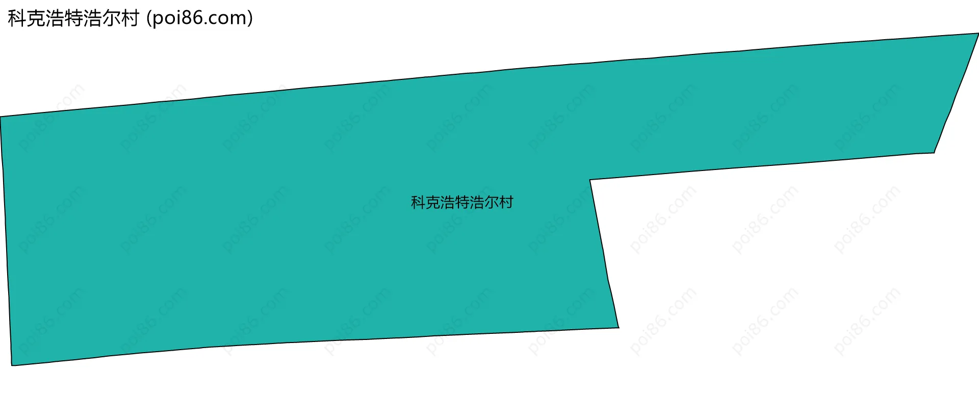 科克浩特浩尔村边界地图